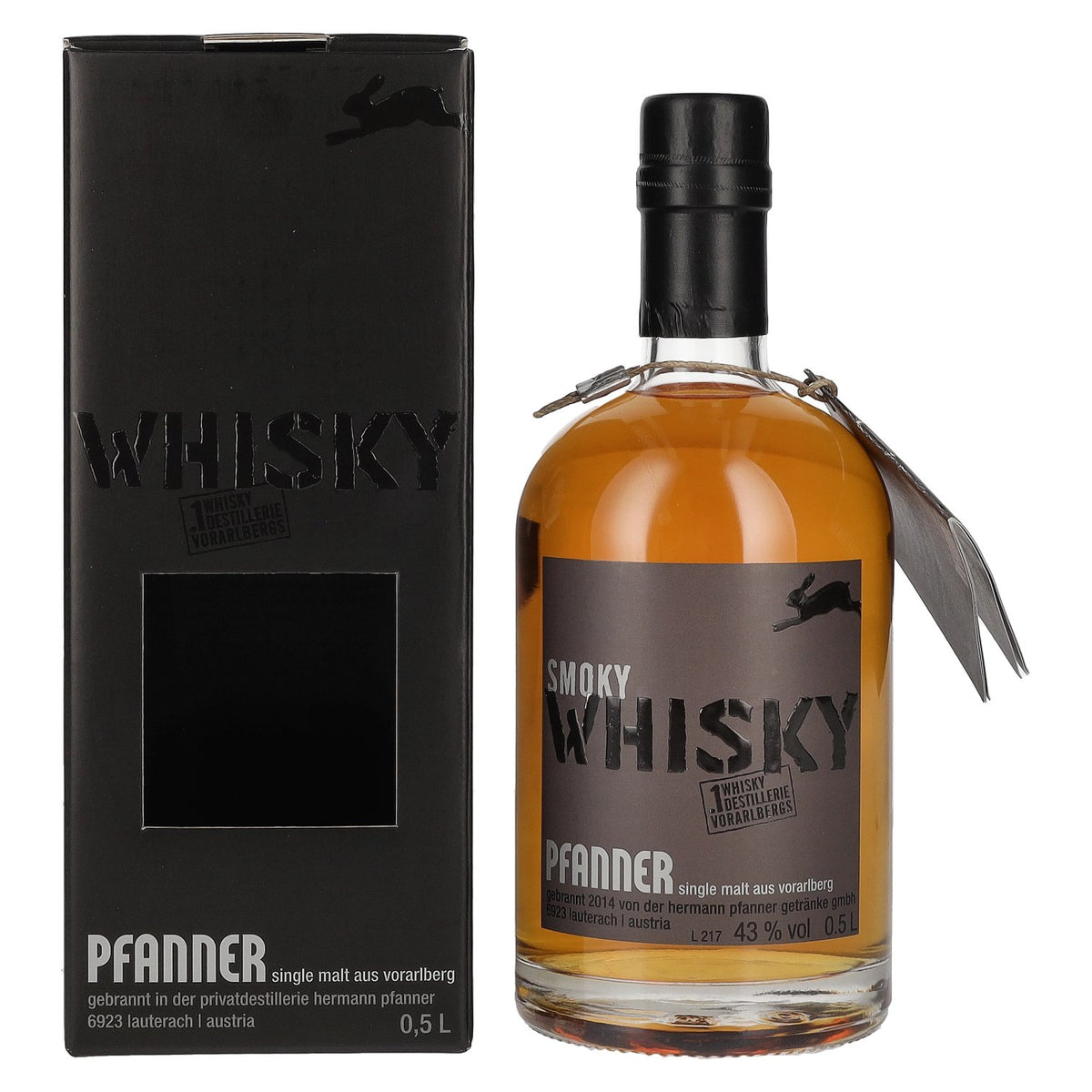 Pfanner Smoky Single Malt Whisky 43% vol. 0,5l en boîte cadeau