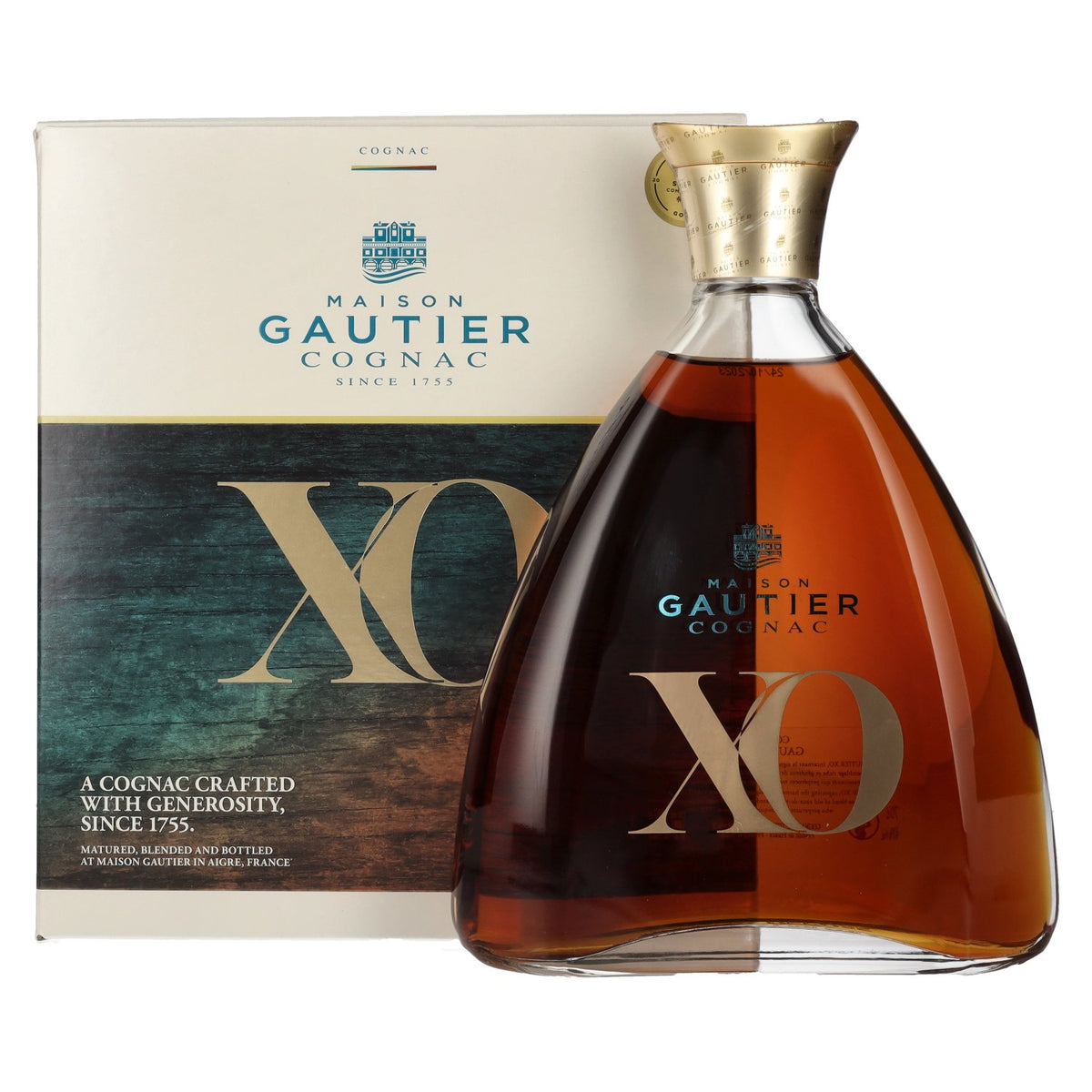 Gautier Cognac XO 40% vol. 0.7 l in a gift box