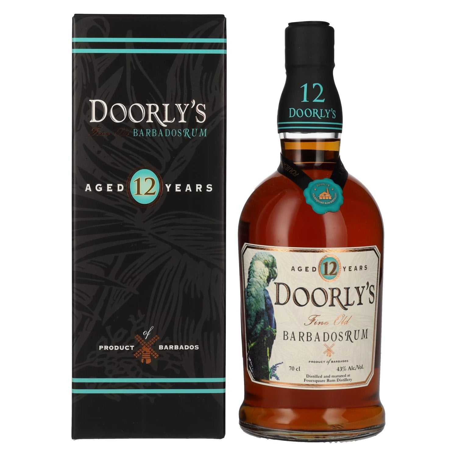 Doorly's 12 Years Old Fine Old Barbados Rum 43% Vol. 0,7l en boîte cadeau