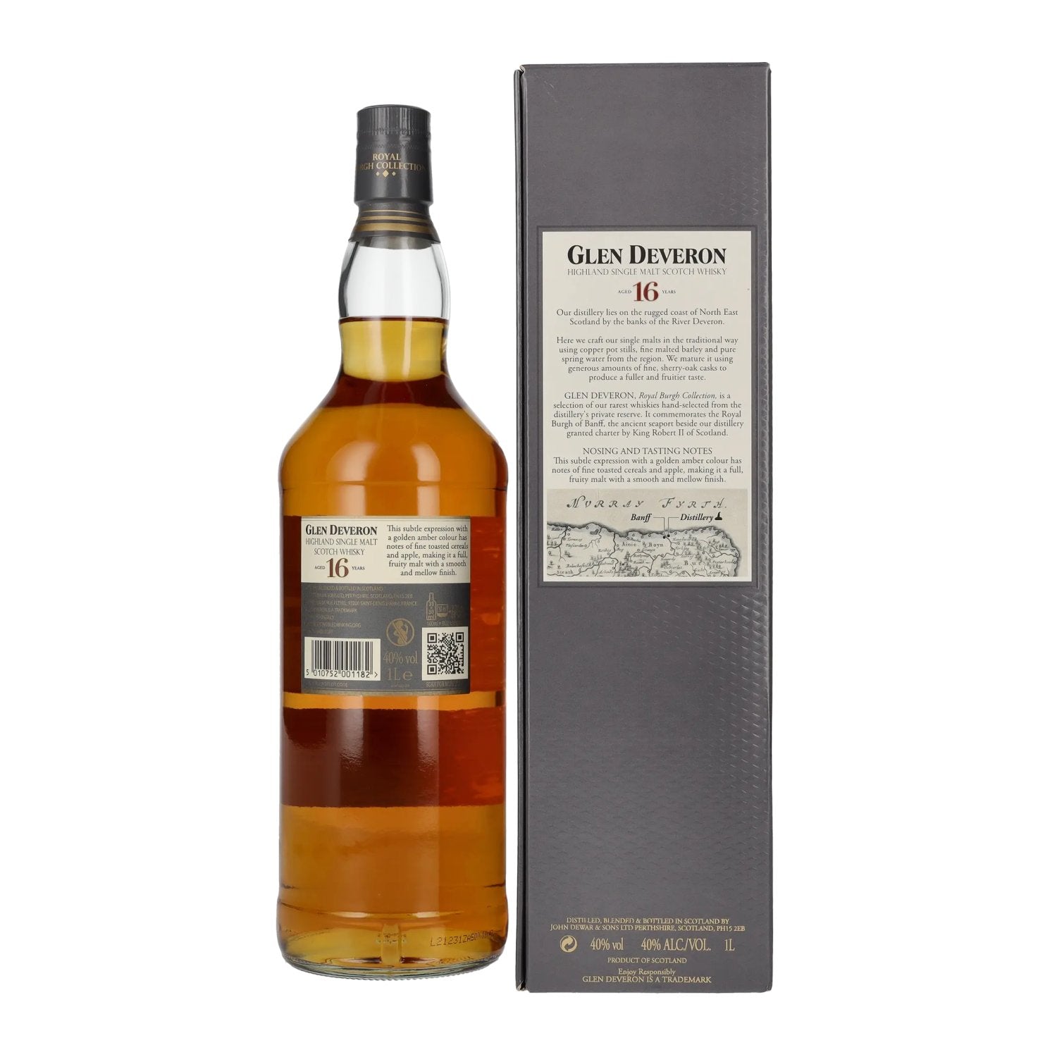 Glen Deveron 16 Years Old Highland Single Malt 40% Vol. 1l en boîte cadeau