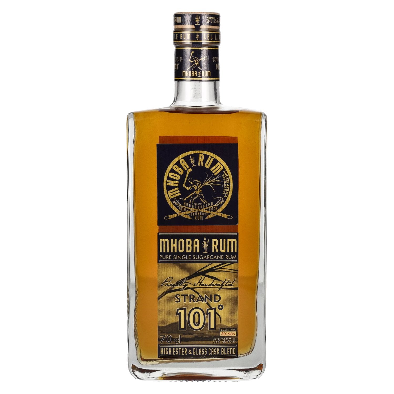 MHOBA Rum STRAND 101° High Ester &amp; Glass Cask Blend 58% vol. 0,7l