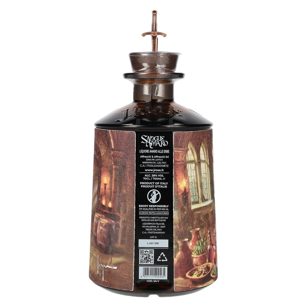 J. Rose Sangue Amaro, liqueur à 28 % vol., 0,7 l