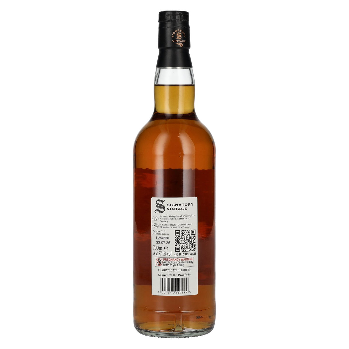 Signatory Vintage 100 Proof Edition ORKNEY (HP) 14 Years Old Amontillado Cask #58 2011 57,1% Vol. 0,7l