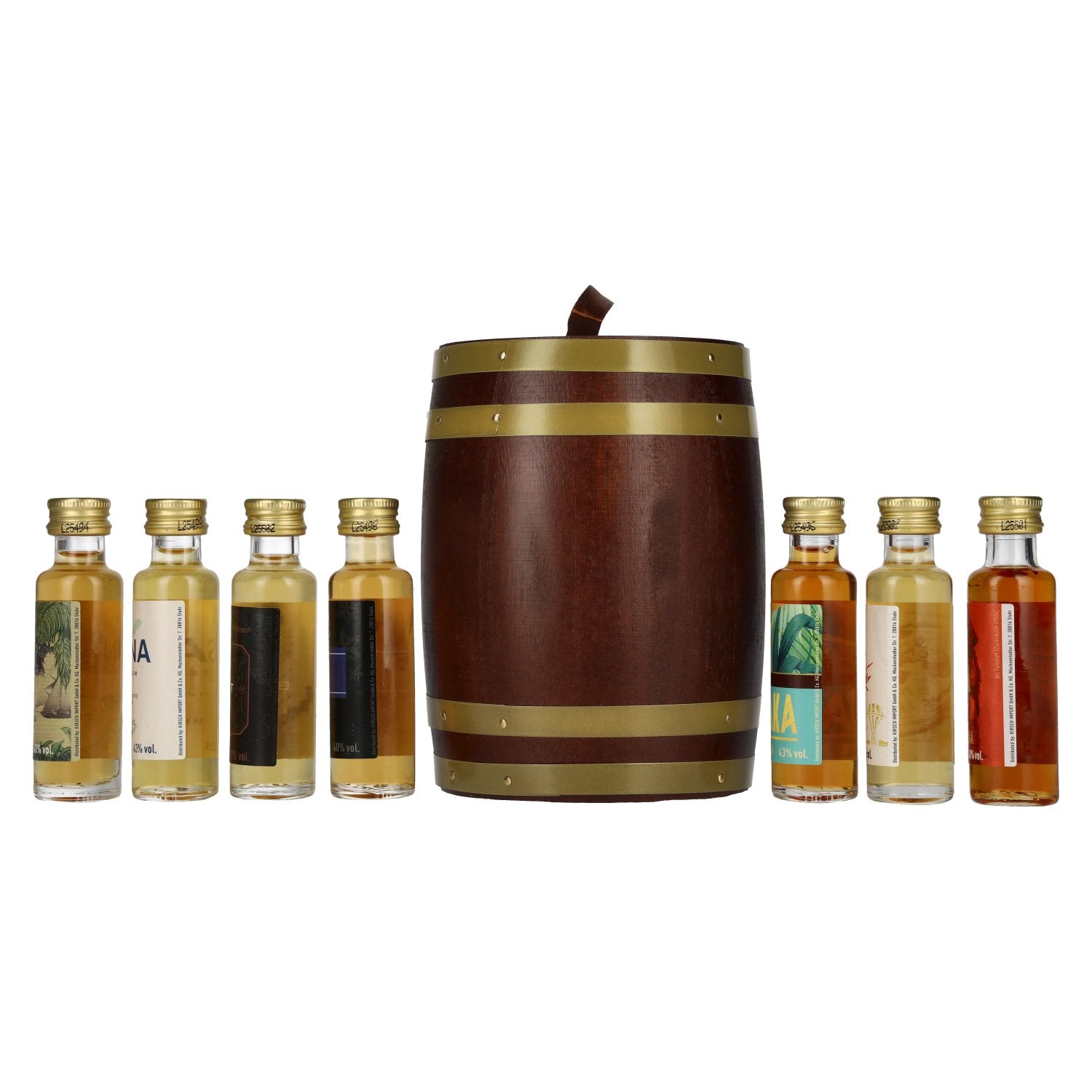 ICH LIEBE RUM Tasting Barrel 41,7% Vol. 7x0,02l in wooden crate
