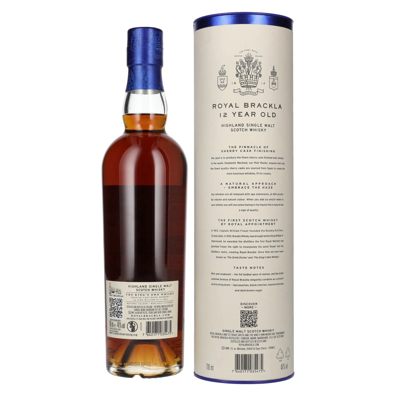 Royal Brackla 12 Years Old Oloroso Sherry Cask Finish 46% Vol. 0,7l in gift box