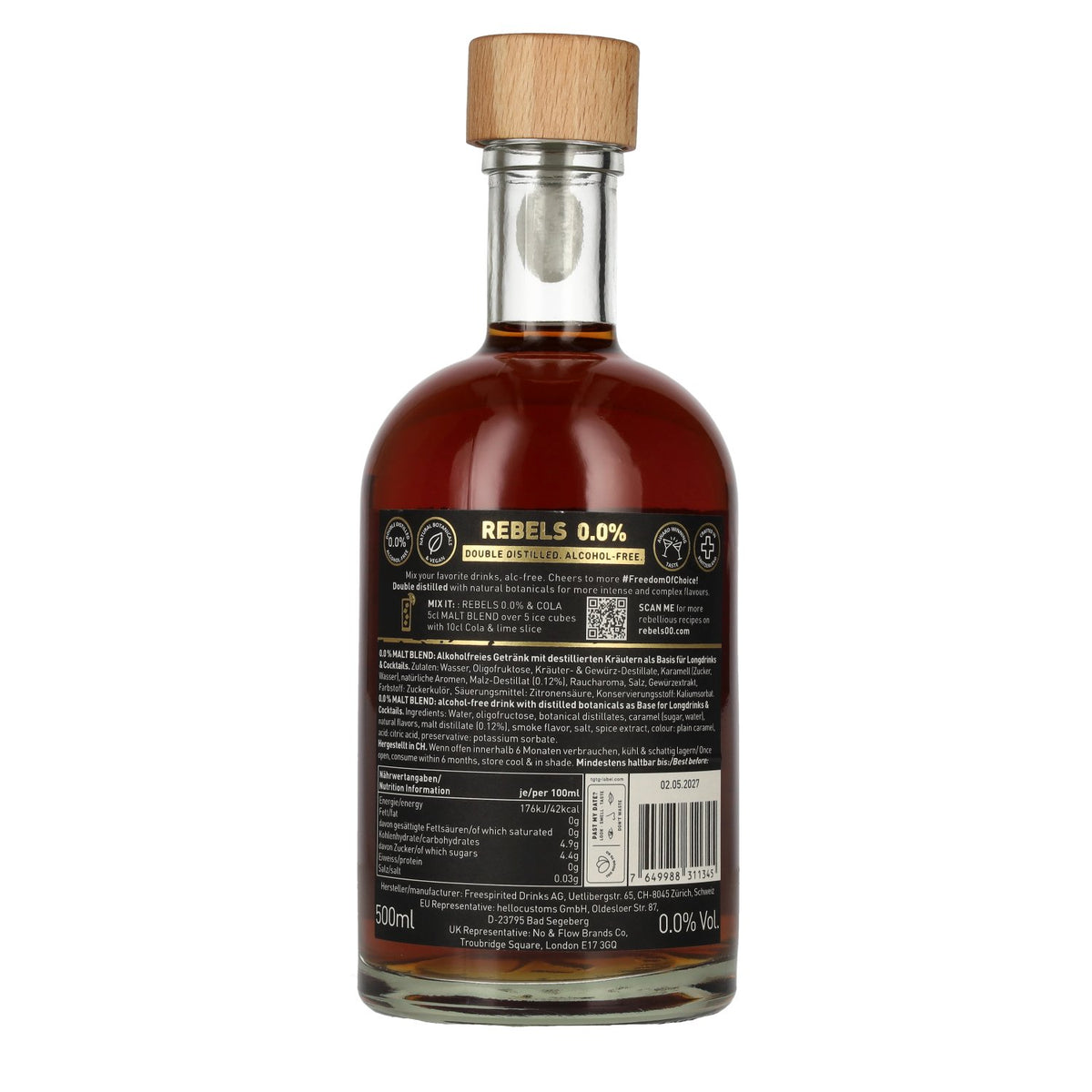 Rebels 0.0% Cheers Revolution Malt Blend Alcohol-Free 0.5l