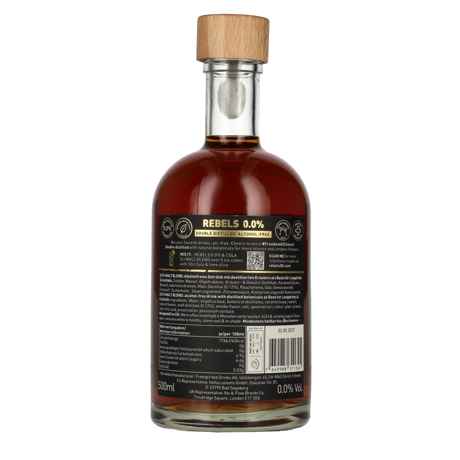 Rebels 0.0% Cheers Revolution Malt Blend Alcohol-Free 0.5l