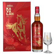 Kavalan Triple Sherry Cask Matured Lunar Horse New Year 2026 40% vol. 0,7l en boîte cadeau avec verre Nosing