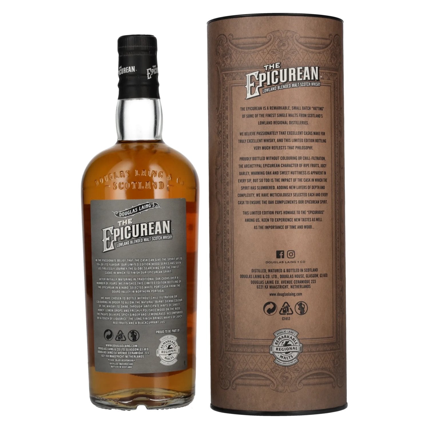 Douglas Laing THE EPICUREAN White Port Cask Finish Limited Edition 48% Vol. 0,7l in gift box