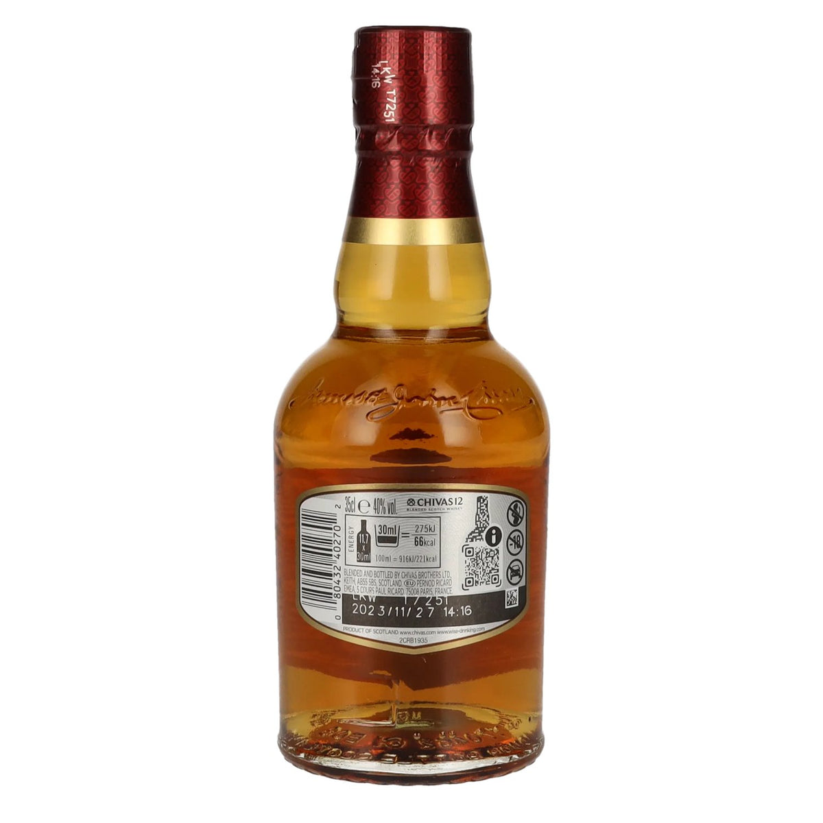 Chivas Regal 12 Years Old Blended Scotch Whisky 40% Vol. 0,35l