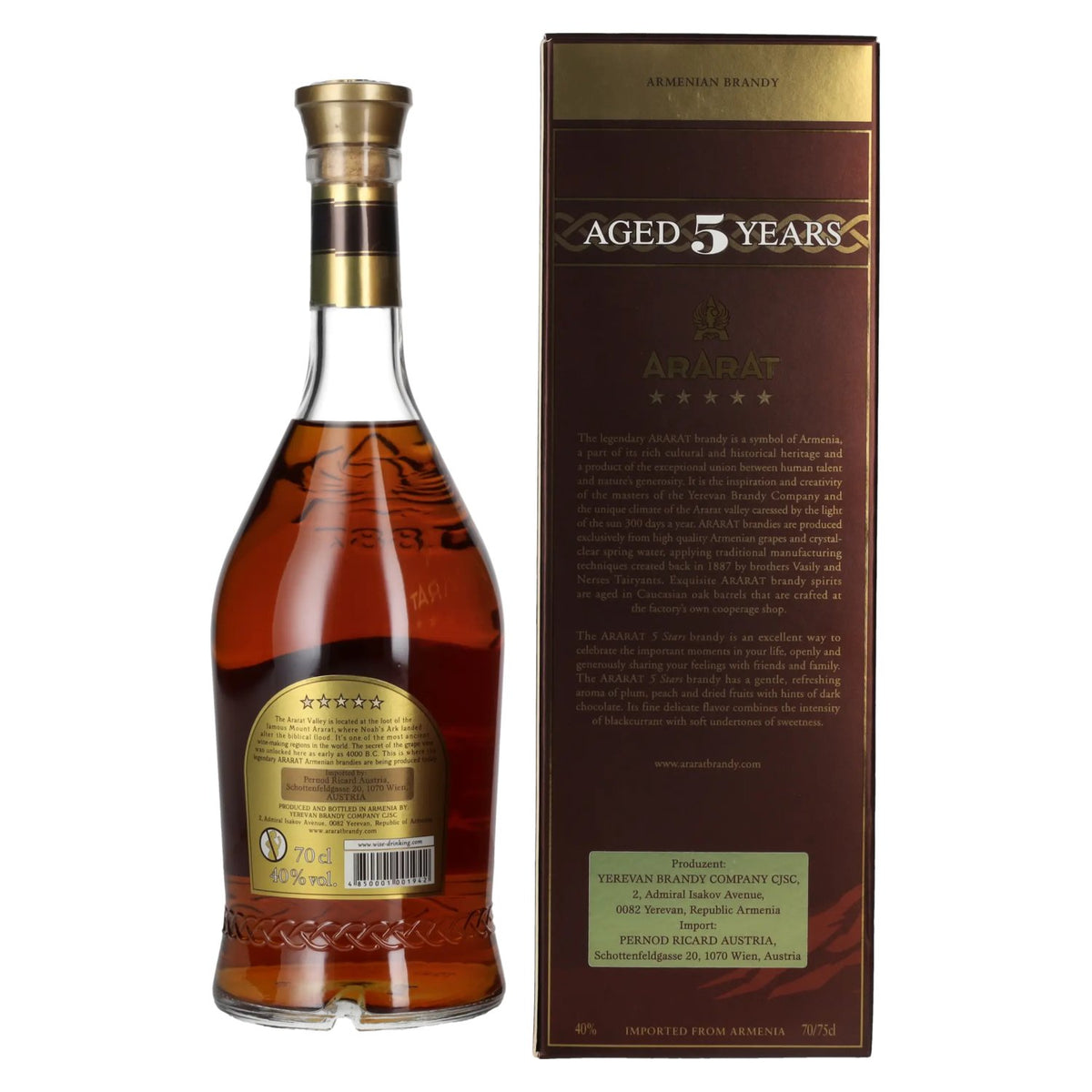 Ararat 5 Years Old 40% Vol. 0,7l in Geschenkbox