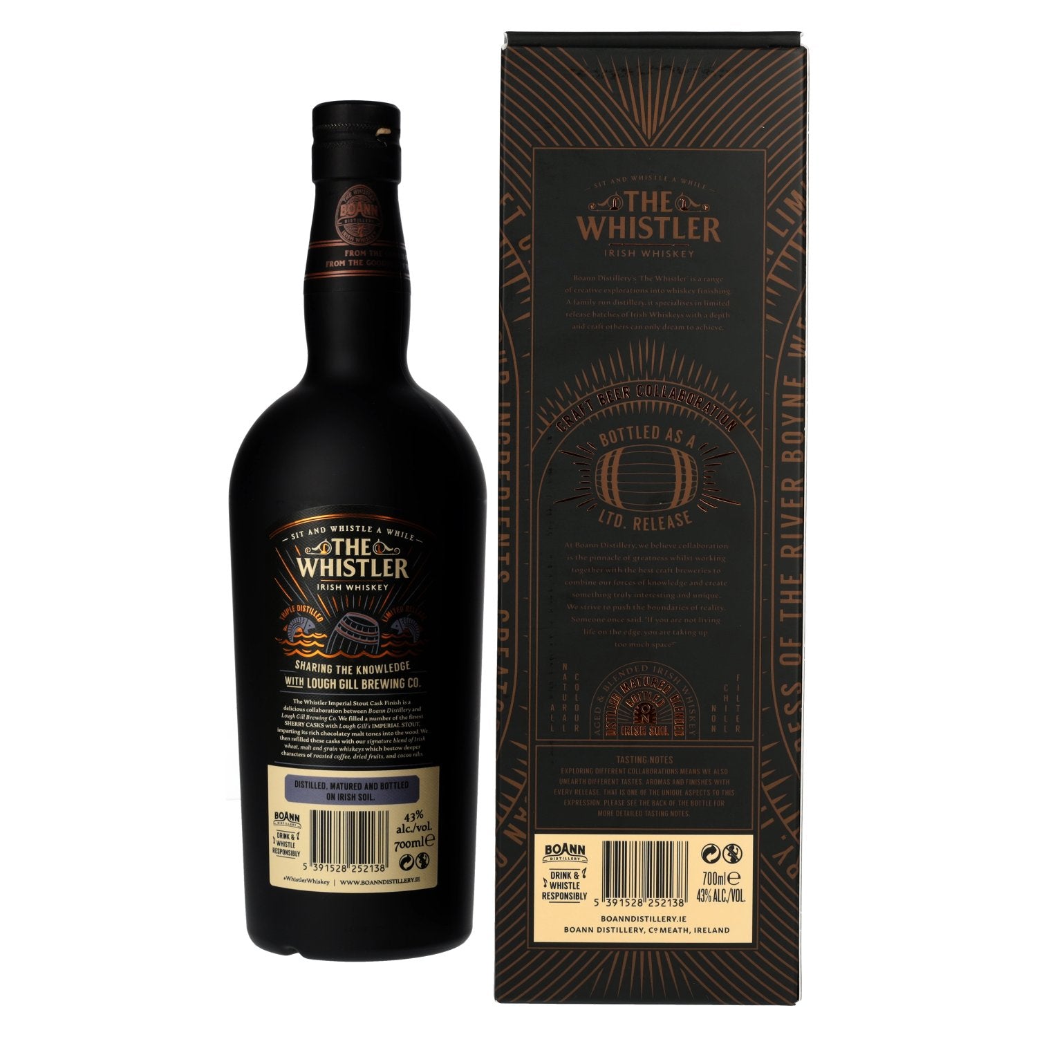 The Whistler Irish Whiskey IMPERIAL STOUT FINISH 43% vol. 0,7l en coffret cadeau