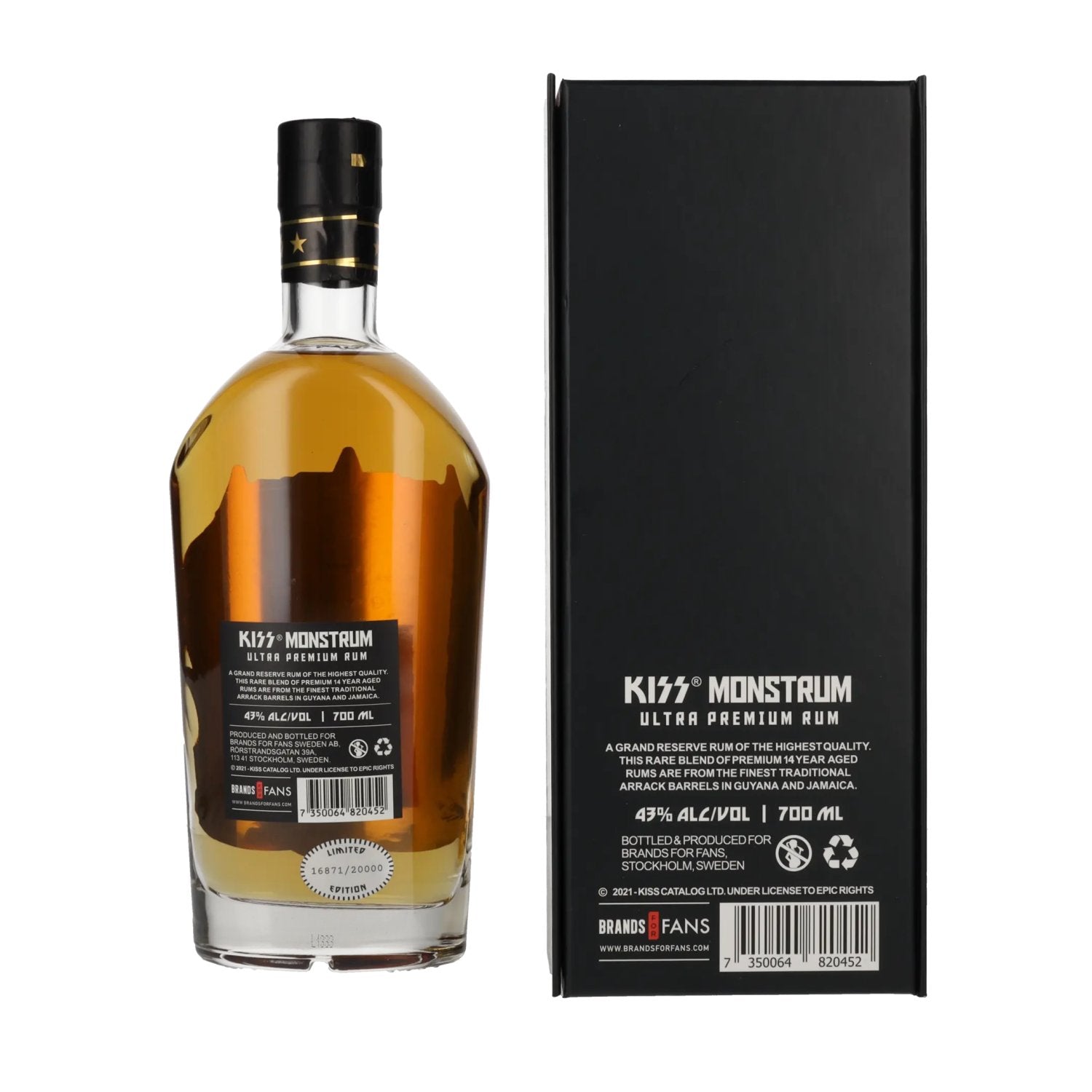 Kiss Monstrum 14 Years Old Ultra Premium Rum 43% Vol. 0,7l in Geschenkbox