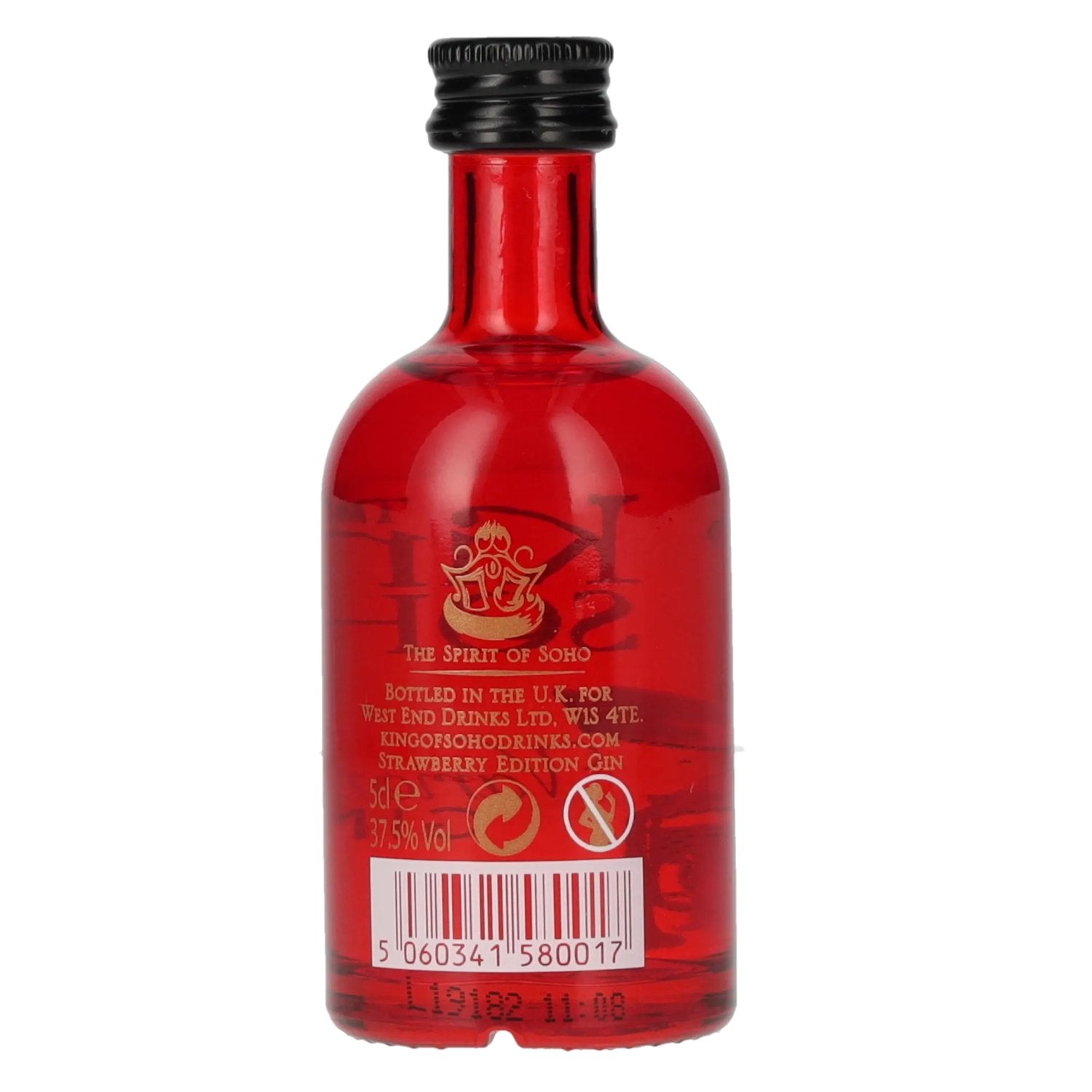 The King of Soho Variorum Gin Strawberry Edition 37,5% vol. 0,05l