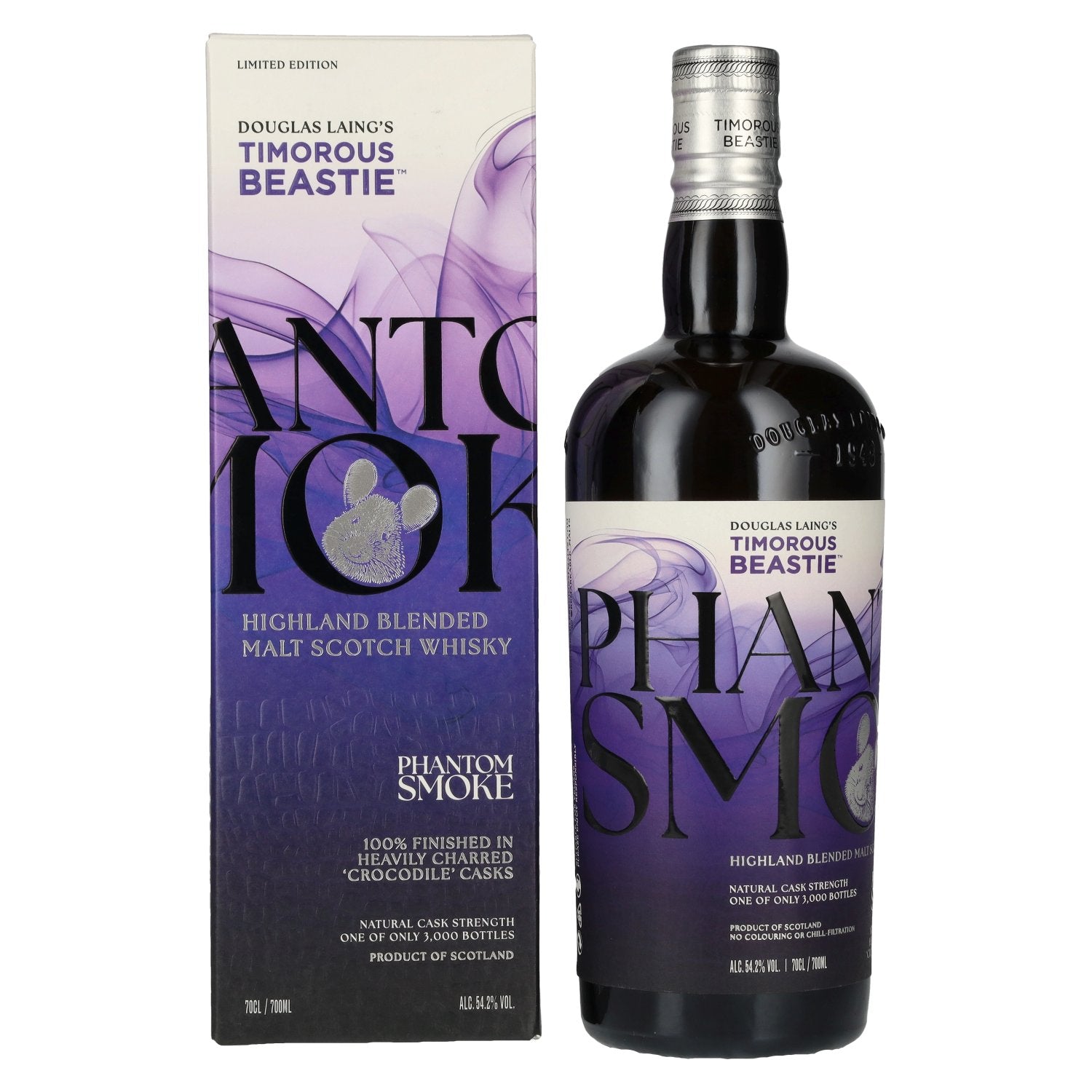 Douglas Laing TIMOROUS BEASTIE Phantom Smoke Charred Crocodile Casks Limited Edition 54,2% Vol. 0,7l in gift box