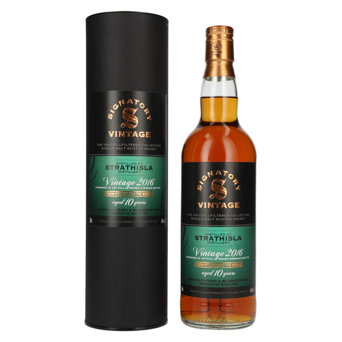 Signatory Vintage STRATHISLA 10 Years Old The Un-Chillfiltered 2016 46% Vol. 0,7l in Geschenkbox