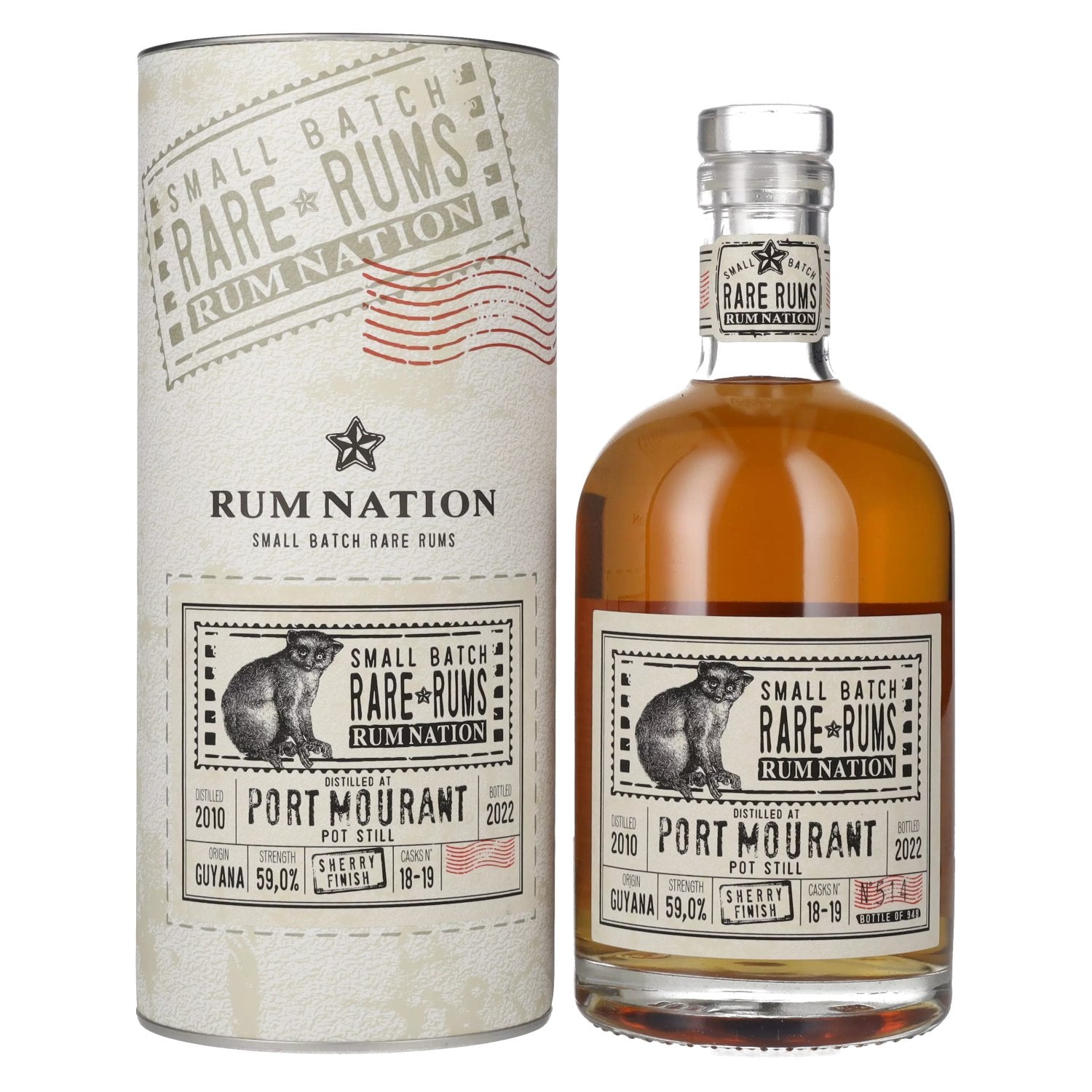 Rum Nation Rare Rums PORT MOURANT 2010/2022 59% vol. 0,7l en boîte cadeau