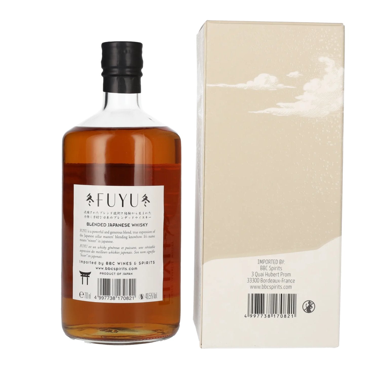 Fuyu Japanese Blended Whisky 40,5% vol. 0,7l en boîte cadeau