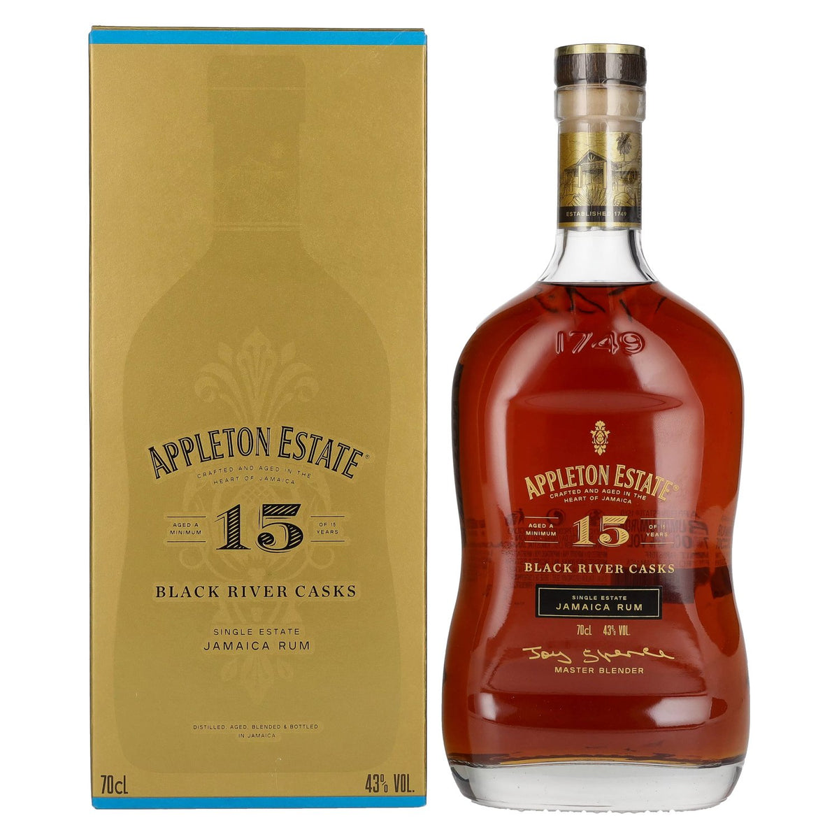 Appleton Estate 15 Years Old BLACK RIVER CASKS Jamaica Rum 43% Vol. 0,7l in gift box