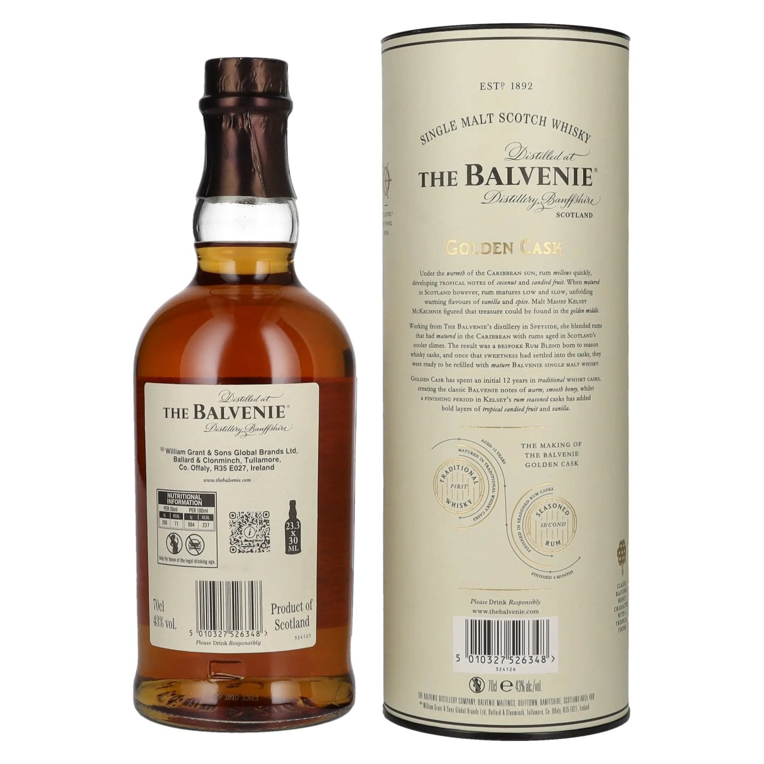 The Balvenie 12 Years Old Golden Cask 43% Vol. 0,7l in gift box