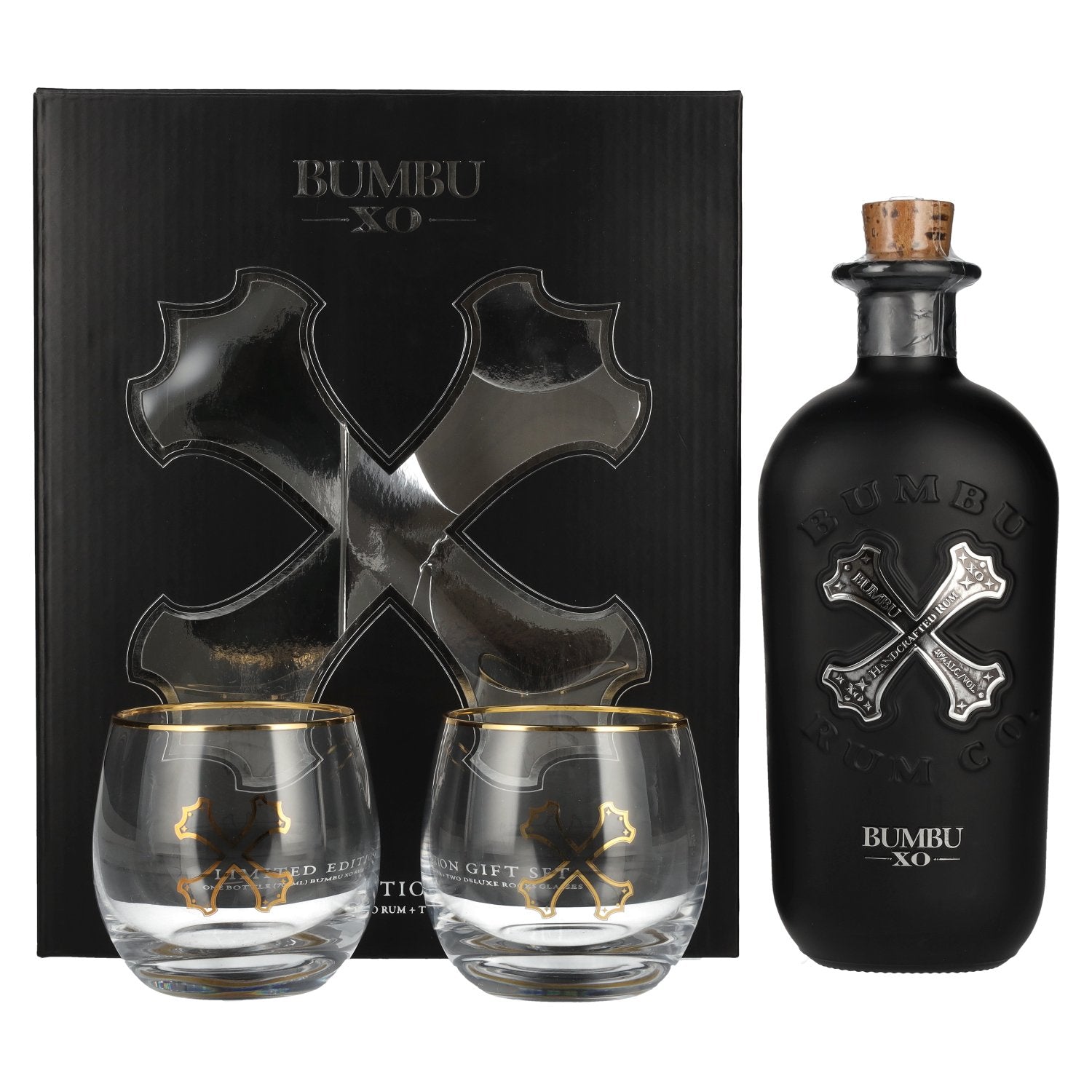 Bumbu XO Handcrafted Rum 40% Vol. 0,7l in gift box with 2 glasses