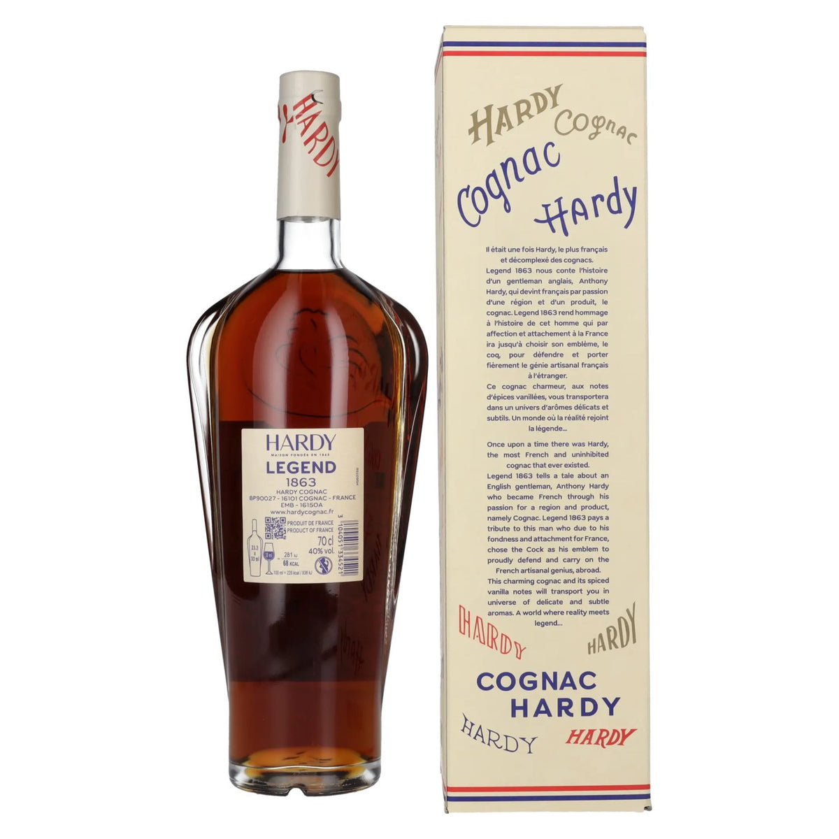 Hardy Cognac LEGEND 1863 40% Vol. 0,7l in gift box
