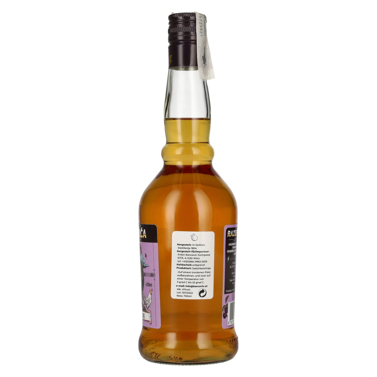 Razgibavača Rakija Od Šljive Pflaumenschnaps 41% Vol. 0,7l