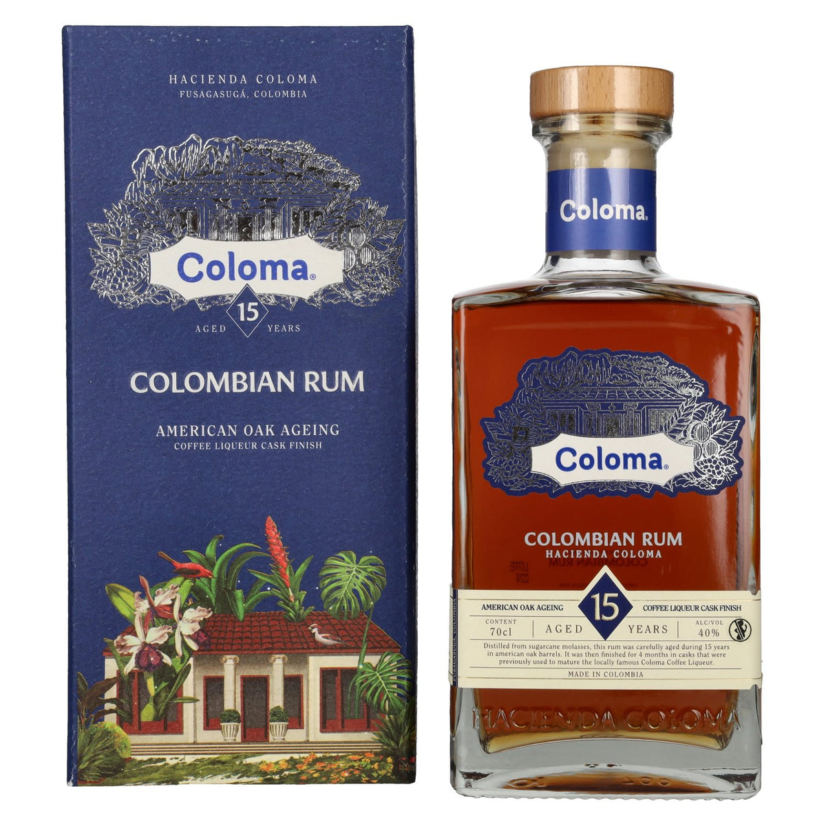 Ron Coloma 15 Years Colombian Rum 40% Vol. 0,7l en boîte cadeau