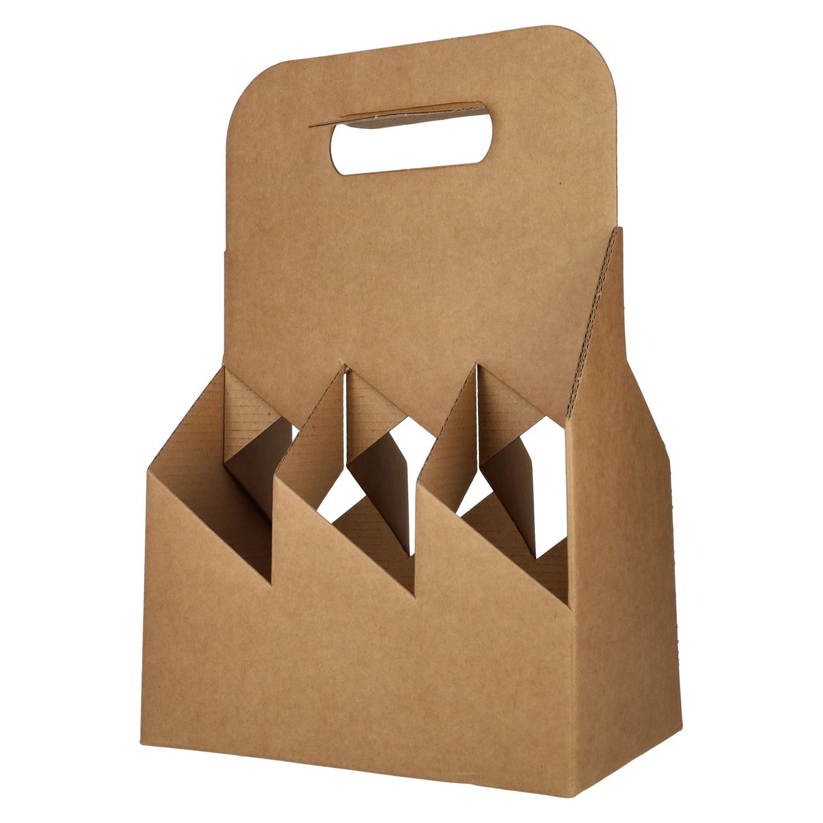 Tragekarton Bier Kraftpapier für Flaschen 6er 195x130x290 mm