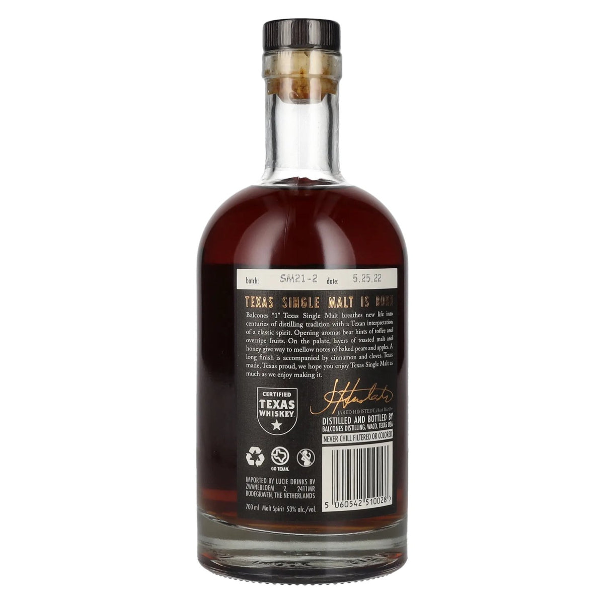 Balcones TEXAS Single Malt Whisky Classic Edition 53% Vol. 0,7l