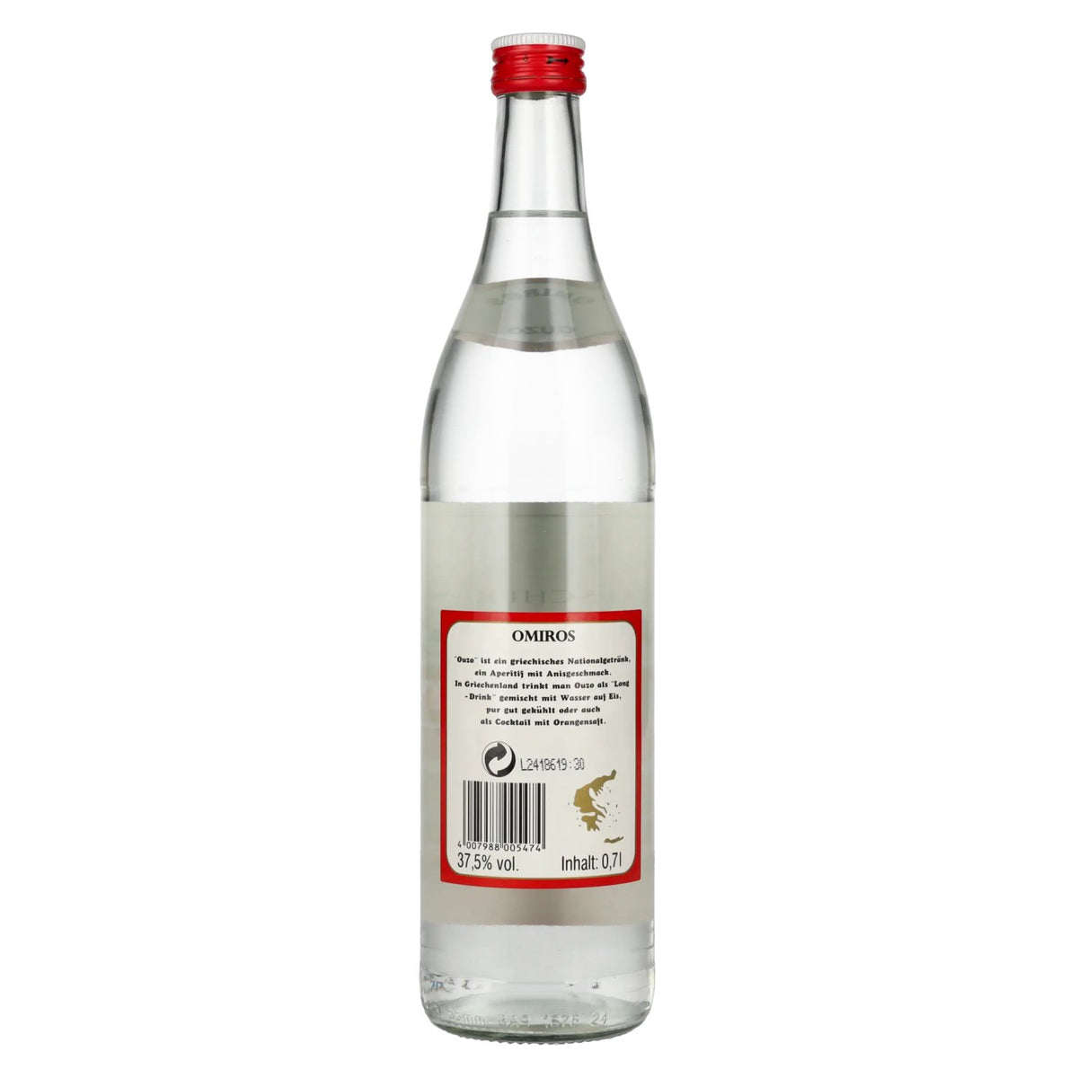 Ouzo Omiros 37.5% ABV 0.7l