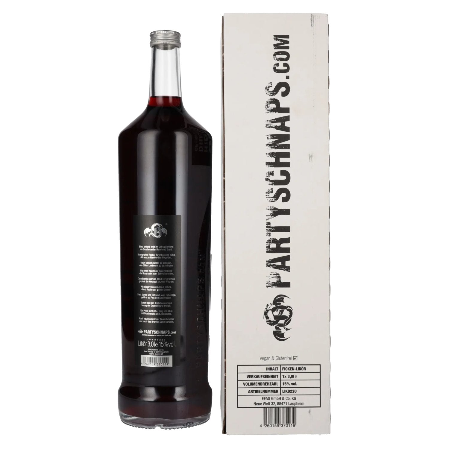 Ficken Liquors édition dragon 15% vol. 3l en boîte cadeau