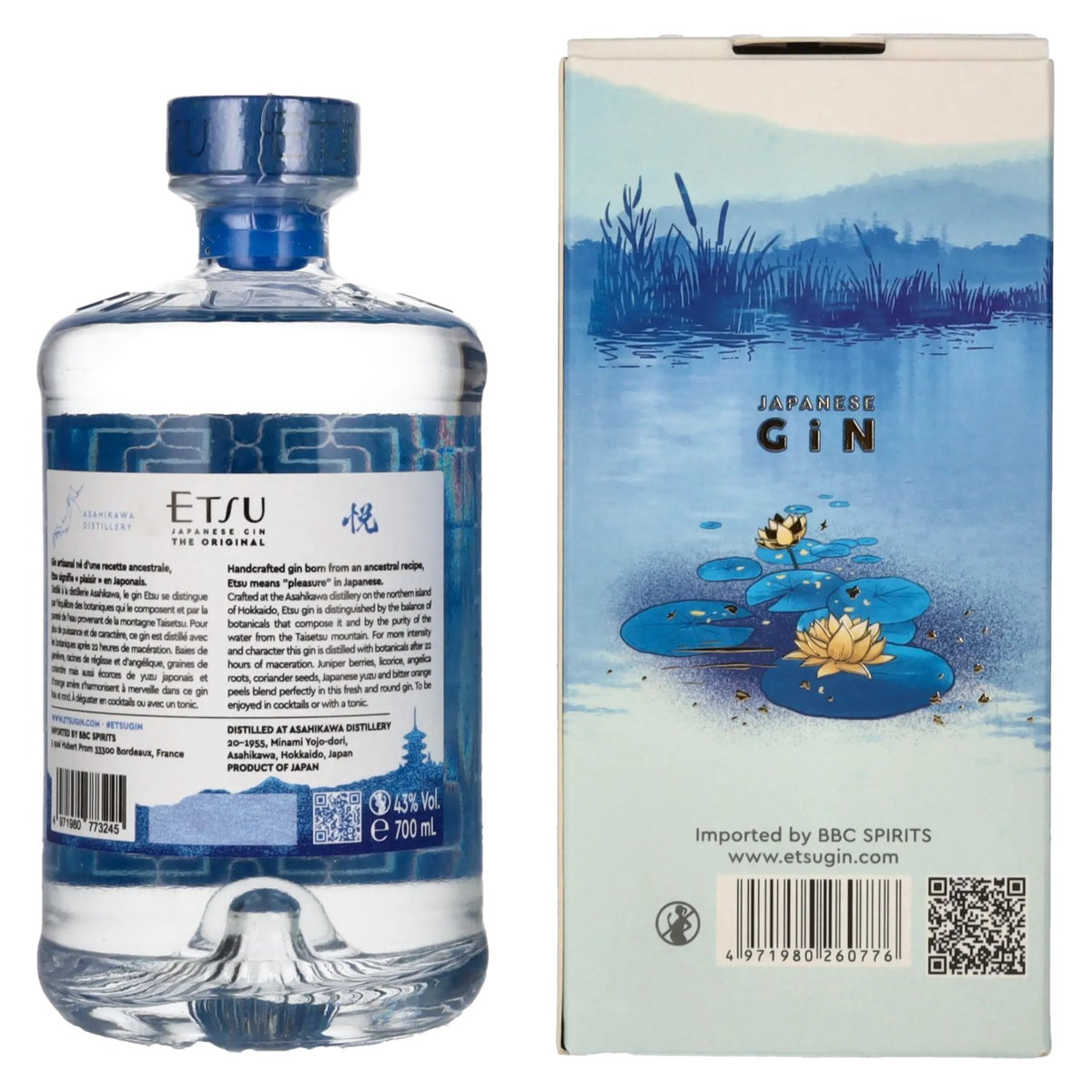 Etsu Japanese Handcrafted Gin The Original 43% Vol. 0,7l in gift box