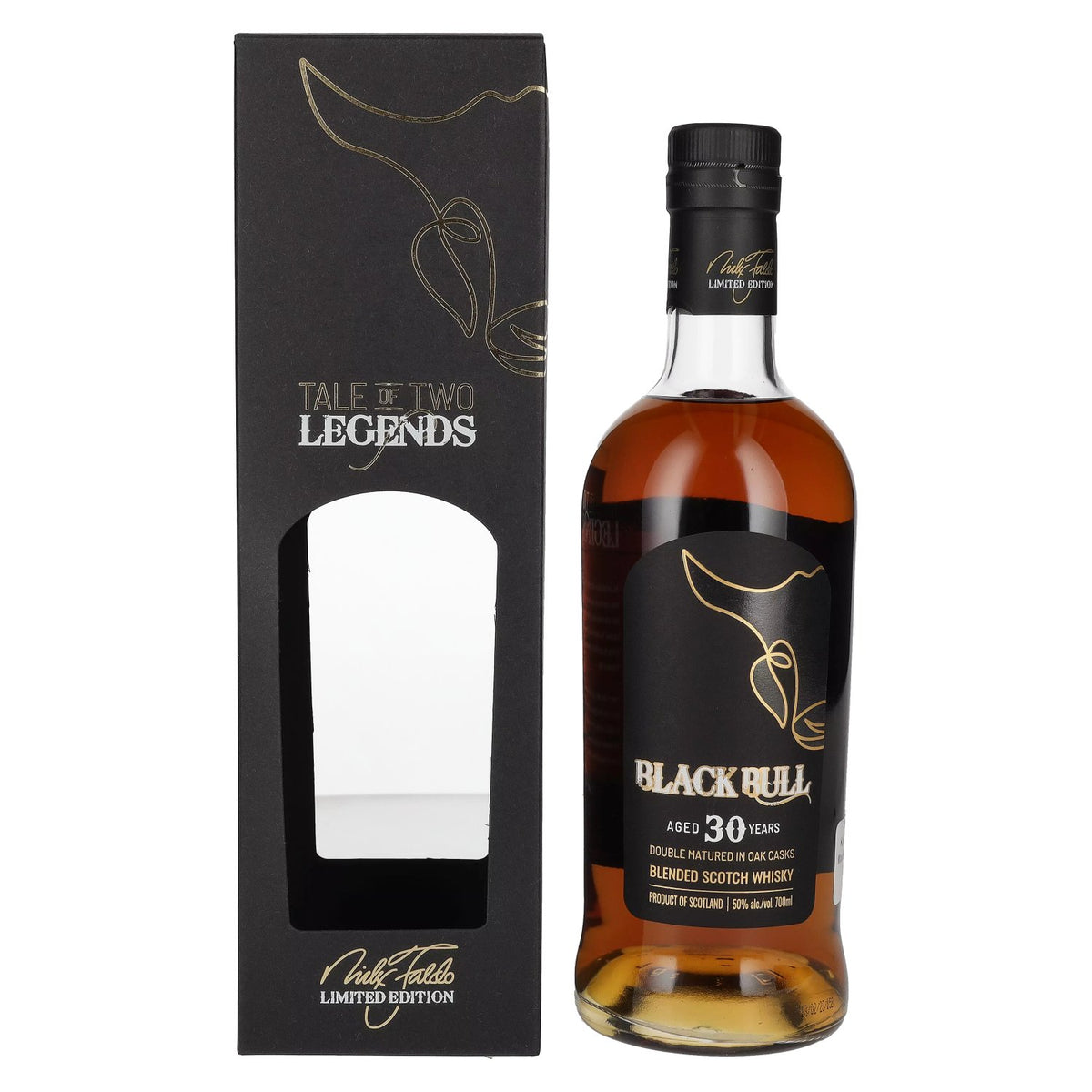 Black Bull 30 Years Old Double Matured Nick Faldo Limited Edition 50% vol. 0,7l en boîte cadeau