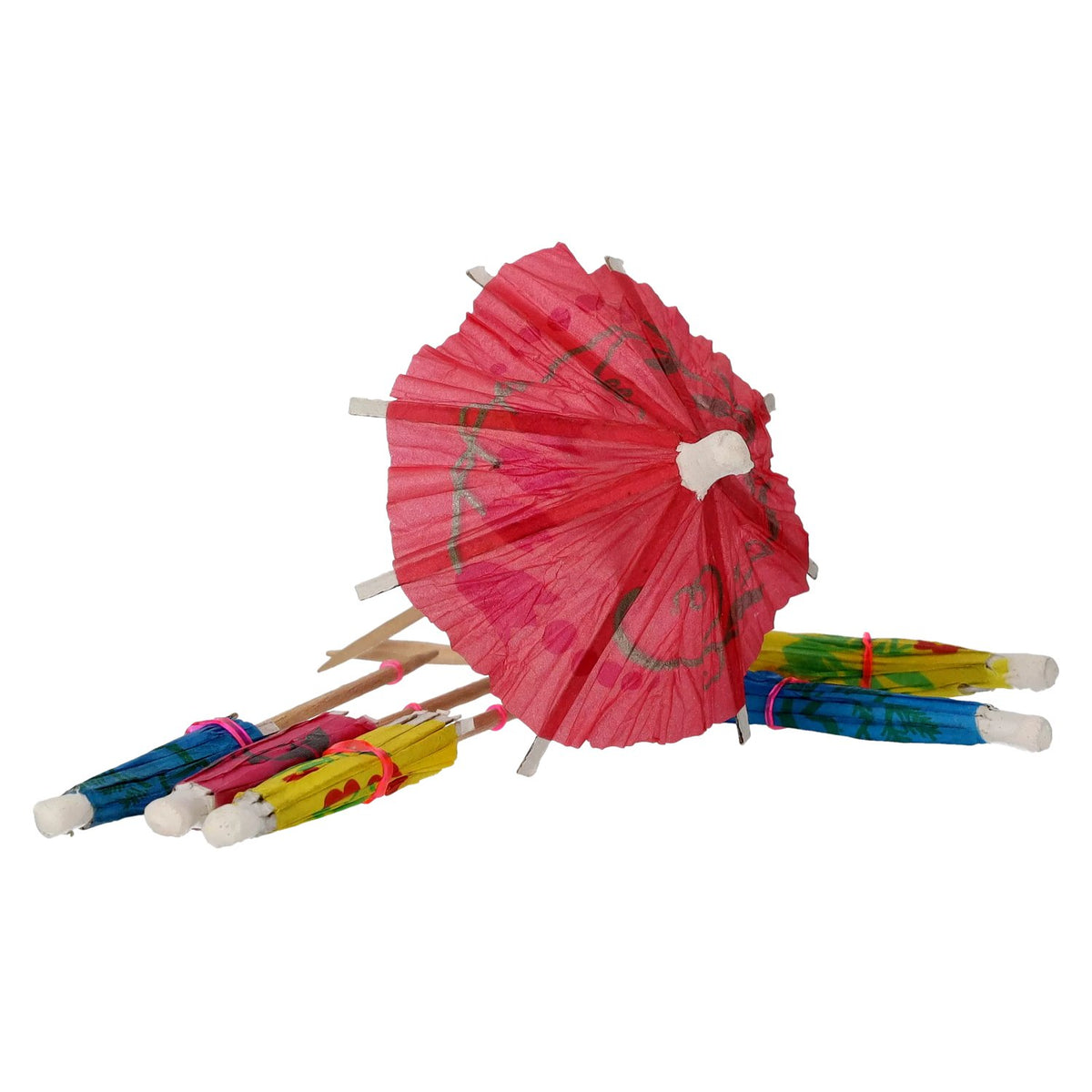 Dekopicker : petits parasols glacés, lot de 6