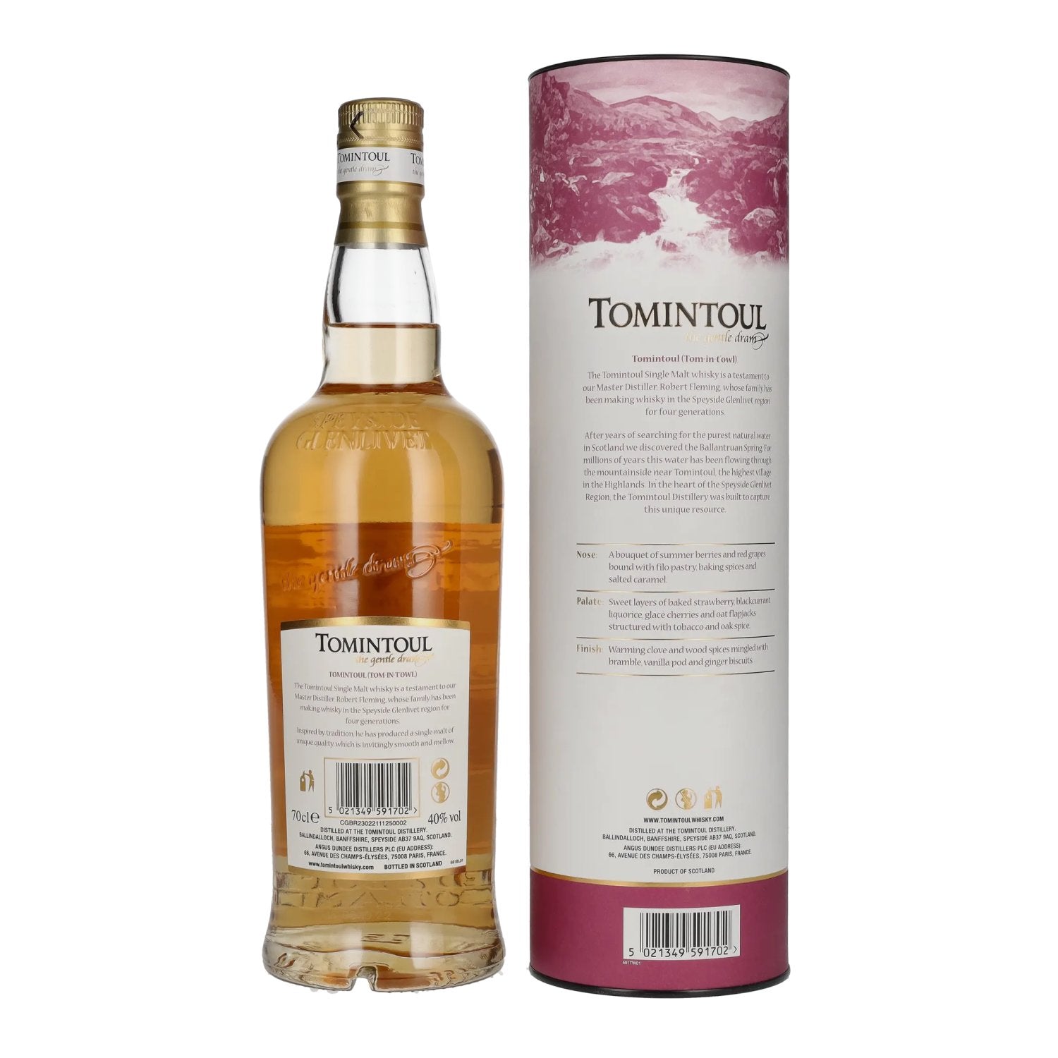 Tomintoul Small Batch Pinot Noir Cask Finish 40% Vol. 0,7l in Geschenkbox