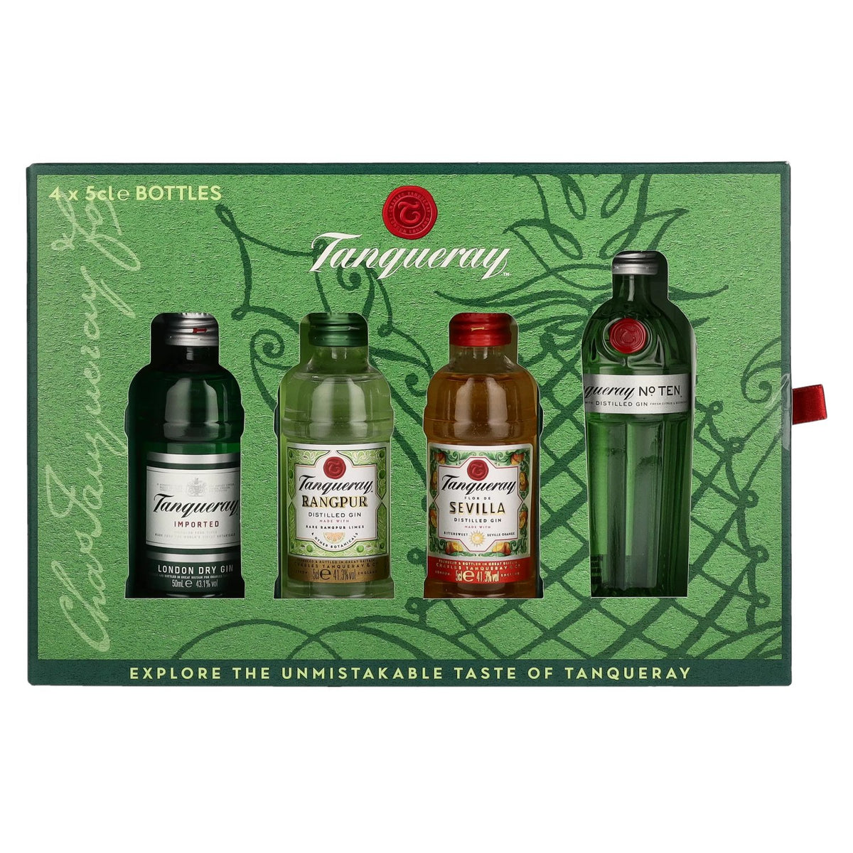 Set de miniatures de gin Tanqueray 43,3% vol. 4x0,05l dans une boîte cadeau