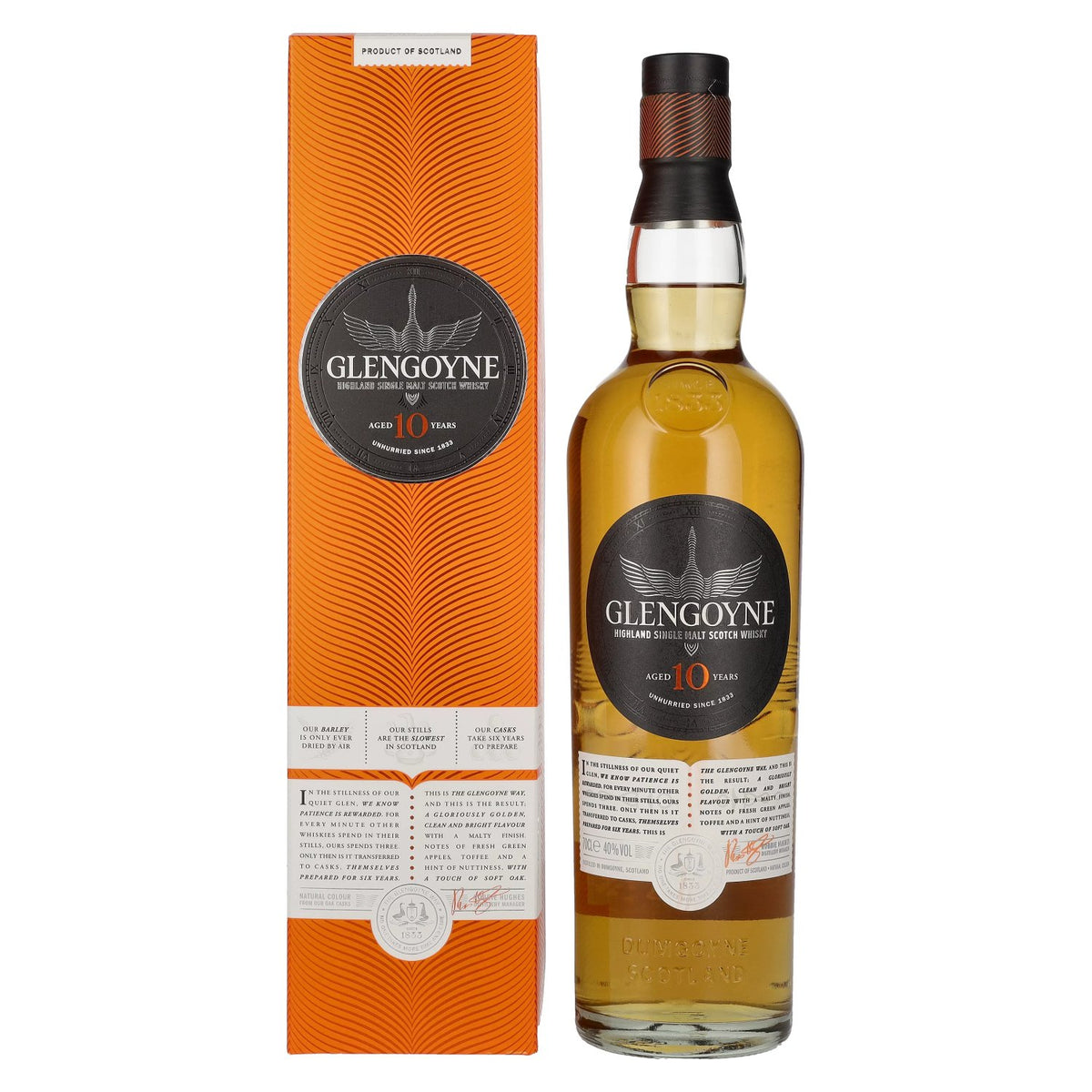 Glengoyne 10 Years Old Highland Single Malt Scotch Whisky 40% Vol. 0,7l en boîte cadeau
