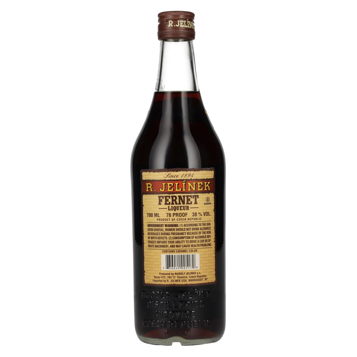 R. Jelínek Fernet Liqueur 38% Vol. 0,7l