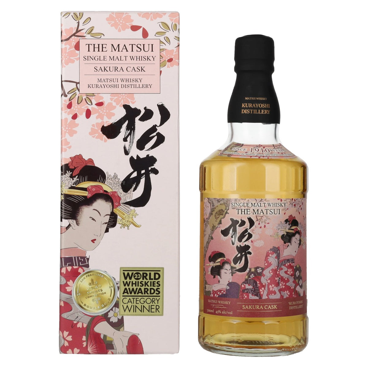 Matsui Whisky THE MATSUI Single Malt Japanese Whisky SAKURA CASK 43% vol. 0,7l en boîte cadeau