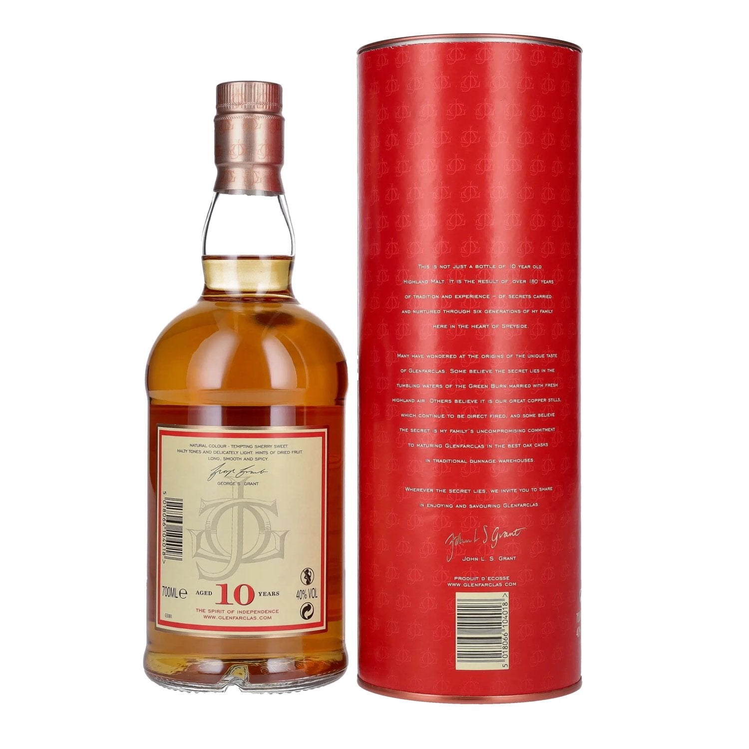 Glenfarclas 10 Years Old Highland Single Malt Scotch Whisky 40% Vol. 0,7l in Geschenkbox