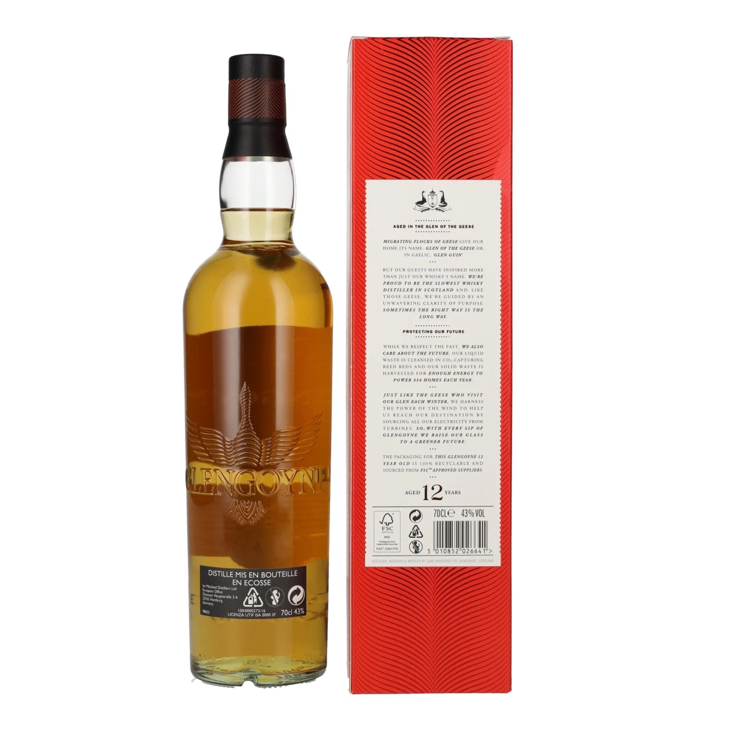 Glengoyne 12 Years Old Highland Single Malt Scotch Whisky 43% Vol. 0,7l in Geschenkbox