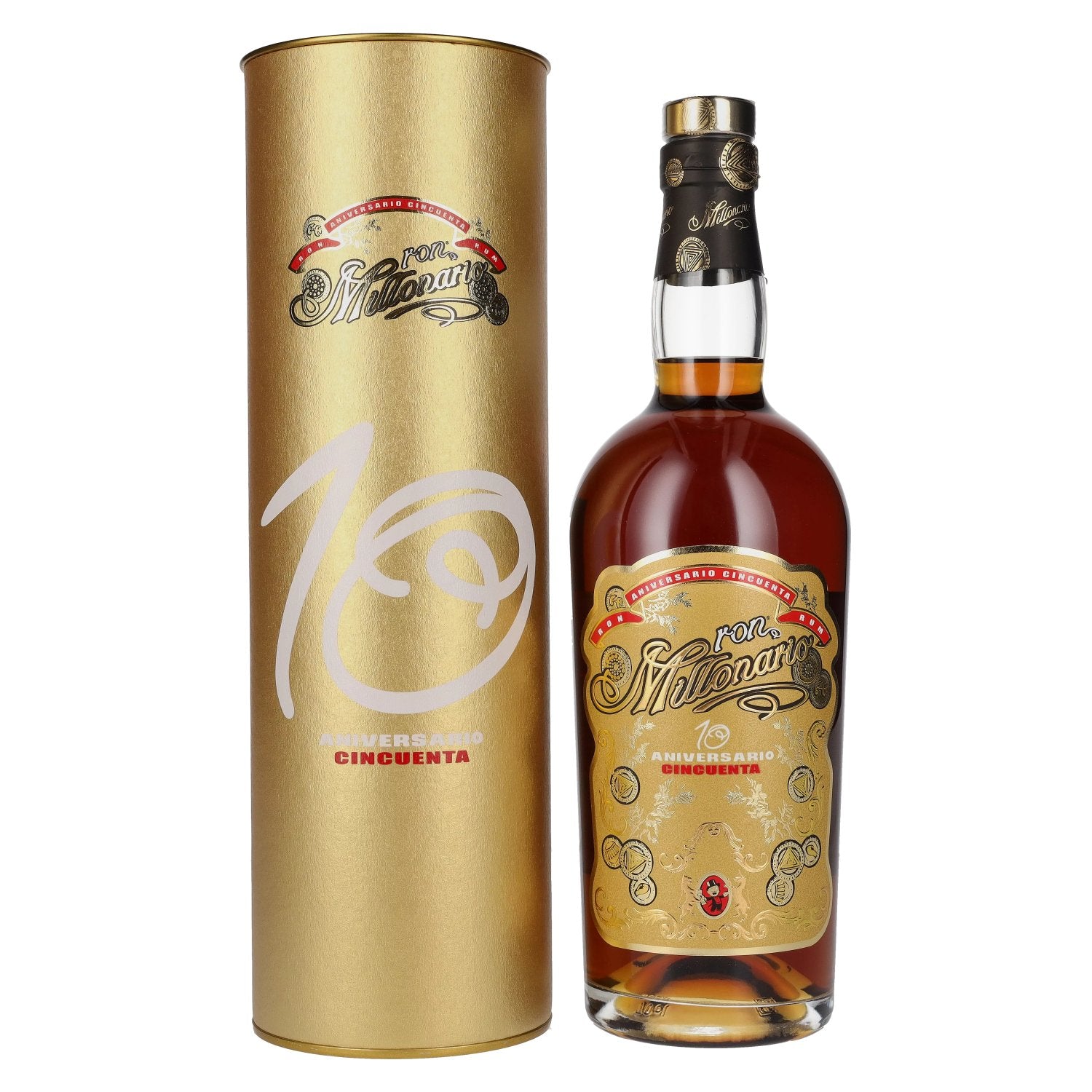 Ron Millonario 10 Aniversario Cincuenta Rum 50% vol. 0,7l en boîte cadeau