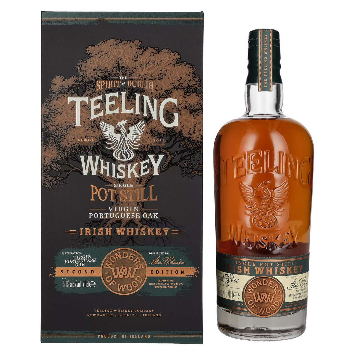 Teeling Whiskey Single Pot Still WONDERS OF WOOD Virgin Portuguese Oak Second Edition 50% Vol. 0,7l in gift box