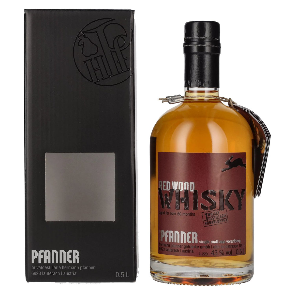 Pfanner Red Wood Single Malt Whisky 43% Vol. 0,5l in gift box