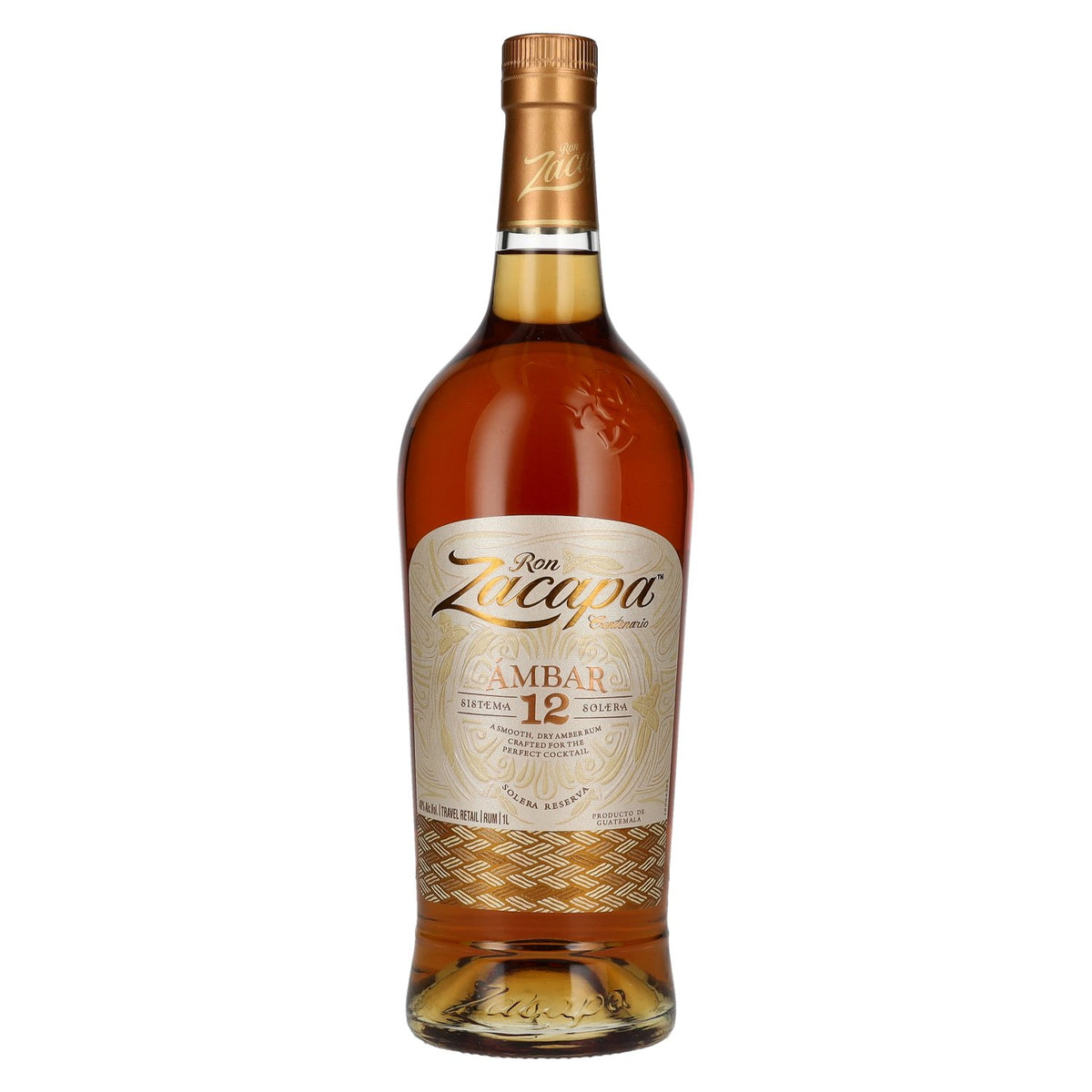 Ron Zacapa Centenario ÁMBAR 12 Sistema Solera Reserva 40% Vol. 1l