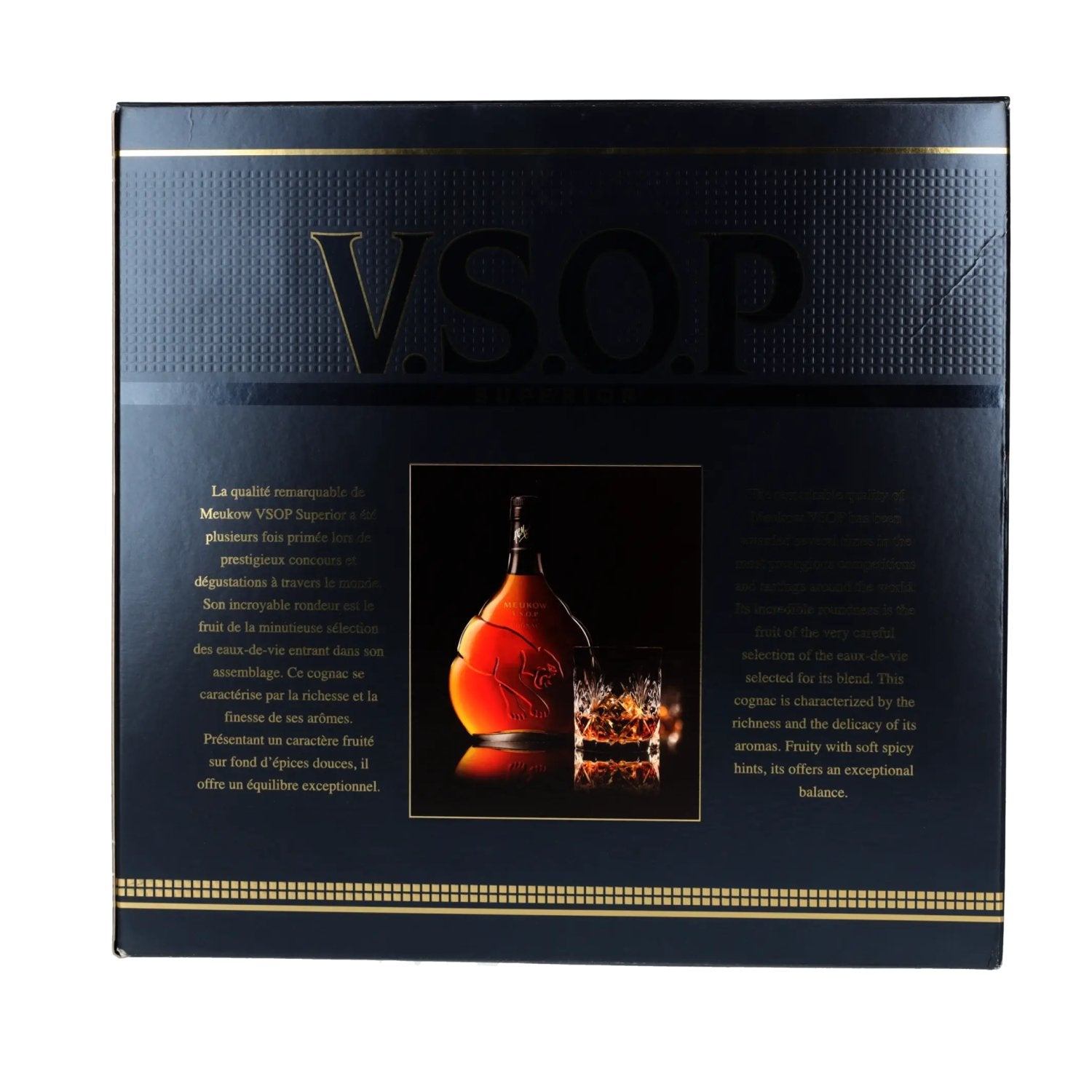 Meukow V.S.O.P Superior Cognac 40% Vol. 0,7l in gift box with 2 glasses