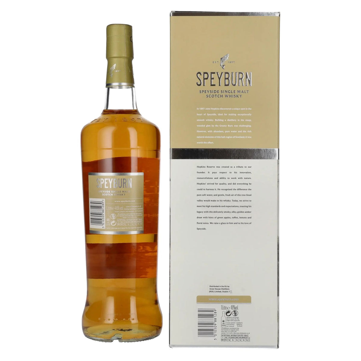 Speyburn HOPKINS RESERVE Speyside Single Malt TRAVEL EXCLUSIVE 46% Vol. 1l en boîte cadeau