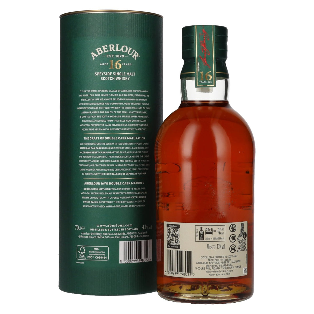 Aberlour 16 Years Old DOUBLE CASK MATURED 43% Vol. 0,7l en boîte cadeau