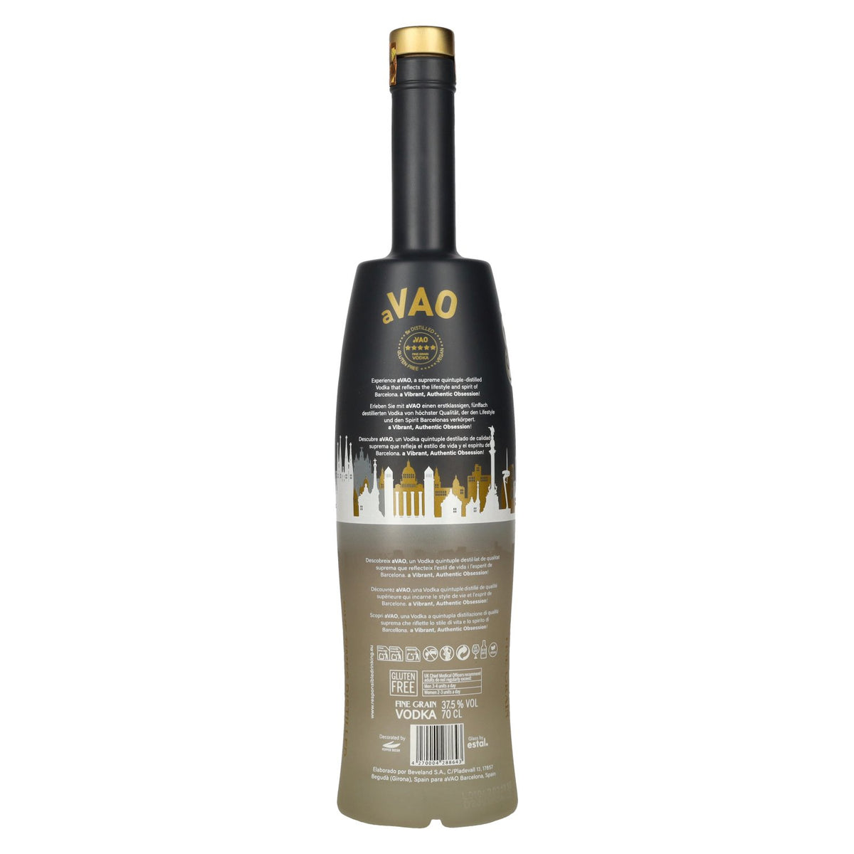 aVAO 1137 Barcelona Supreme Quintuple Distilled Vodka 37,5% Vol. 0,7l